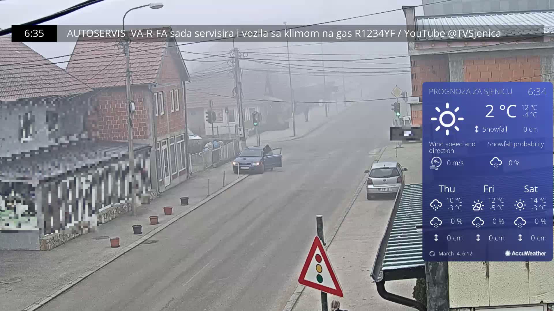Zlatibor (Златибор, Раскрсница Улица Милорада Јовановића / Раскрсница улице Пештерске, Сјеница ) Raskrsnica Milorada Jovanovića Street / Pešterske Street Intersection, Sjenica Live Cam - Sjenica,  Zlatibor,  Šumadija and Western Serbia, Serbia 