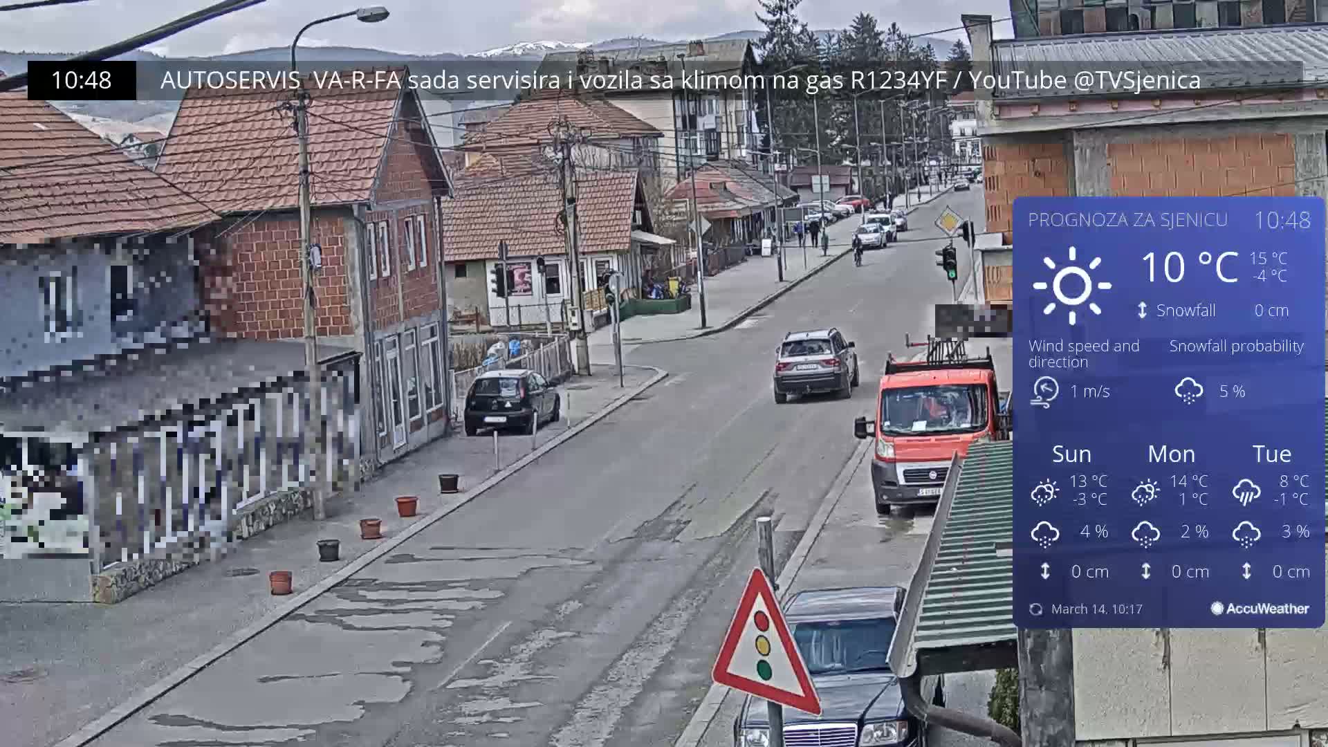 Zlatibor (Златибор, Раскрсница Улица Милорада Јовановића / Раскрсница улице Пештерске, Сјеница ) Raskrsnica Milorada Jovanovića Street / Pešterske Street Intersection, Sjenica Live Cam - Sjenica,  Zlatibor,  Šumadija and Western Serbia, Serbia 