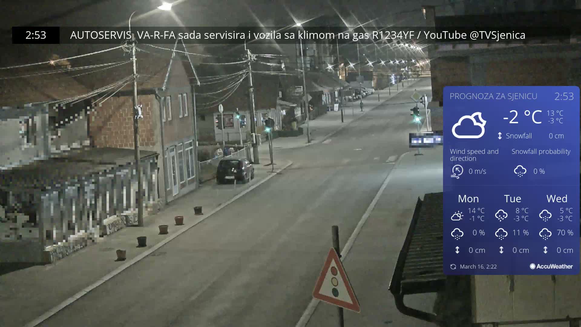 Zlatibor (Златибор, Раскрсница Улица Милорада Јовановића / Раскрсница улице Пештерске, Сјеница ) Raskrsnica Milorada Jovanovića Street / Pešterske Street Intersection, Sjenica Live Cam - Sjenica,  Zlatibor,  Šumadija and Western Serbia, Serbia 