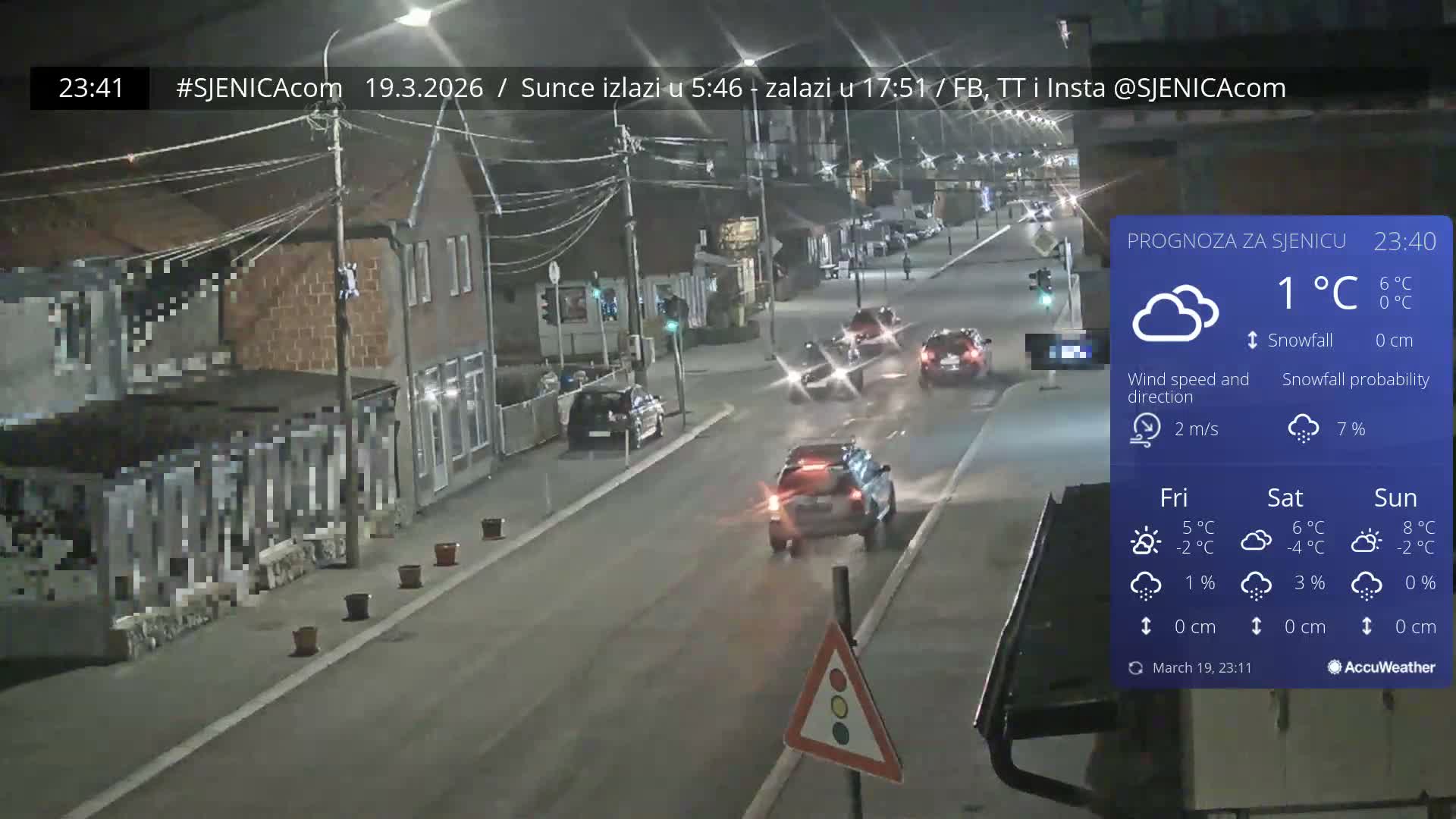 Zlatibor (Златибор, Раскрсница Улица Милорада Јовановића / Раскрсница улице Пештерске, Сјеница ) Raskrsnica Milorada Jovanovića Street / Pešterske Street Intersection, Sjenica Live Cam - Sjenica,  Zlatibor,  Šumadija and Western Serbia, Serbia 