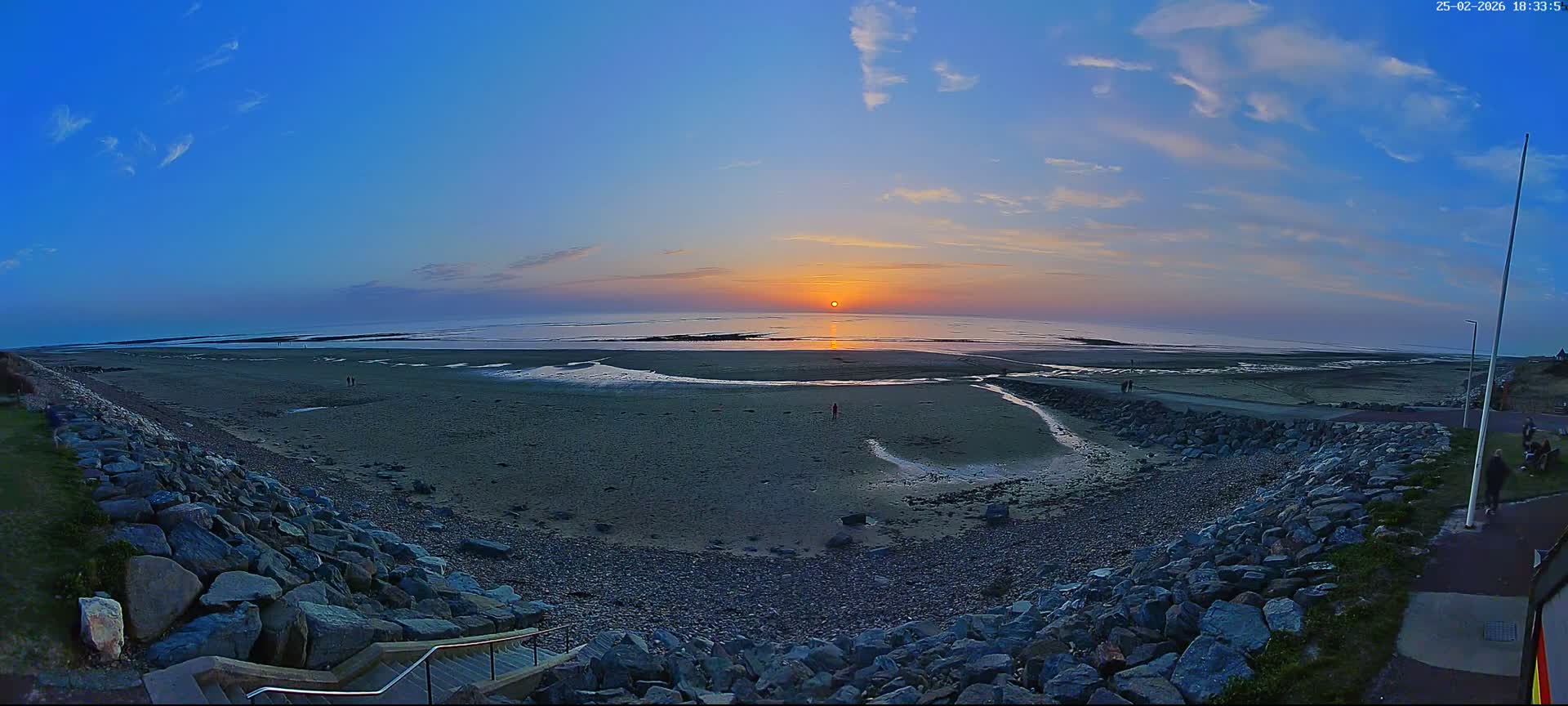 Plage de Saint-Germain-sur-Ay Beach Live Cam - Coutances, Manche, Normandie, France