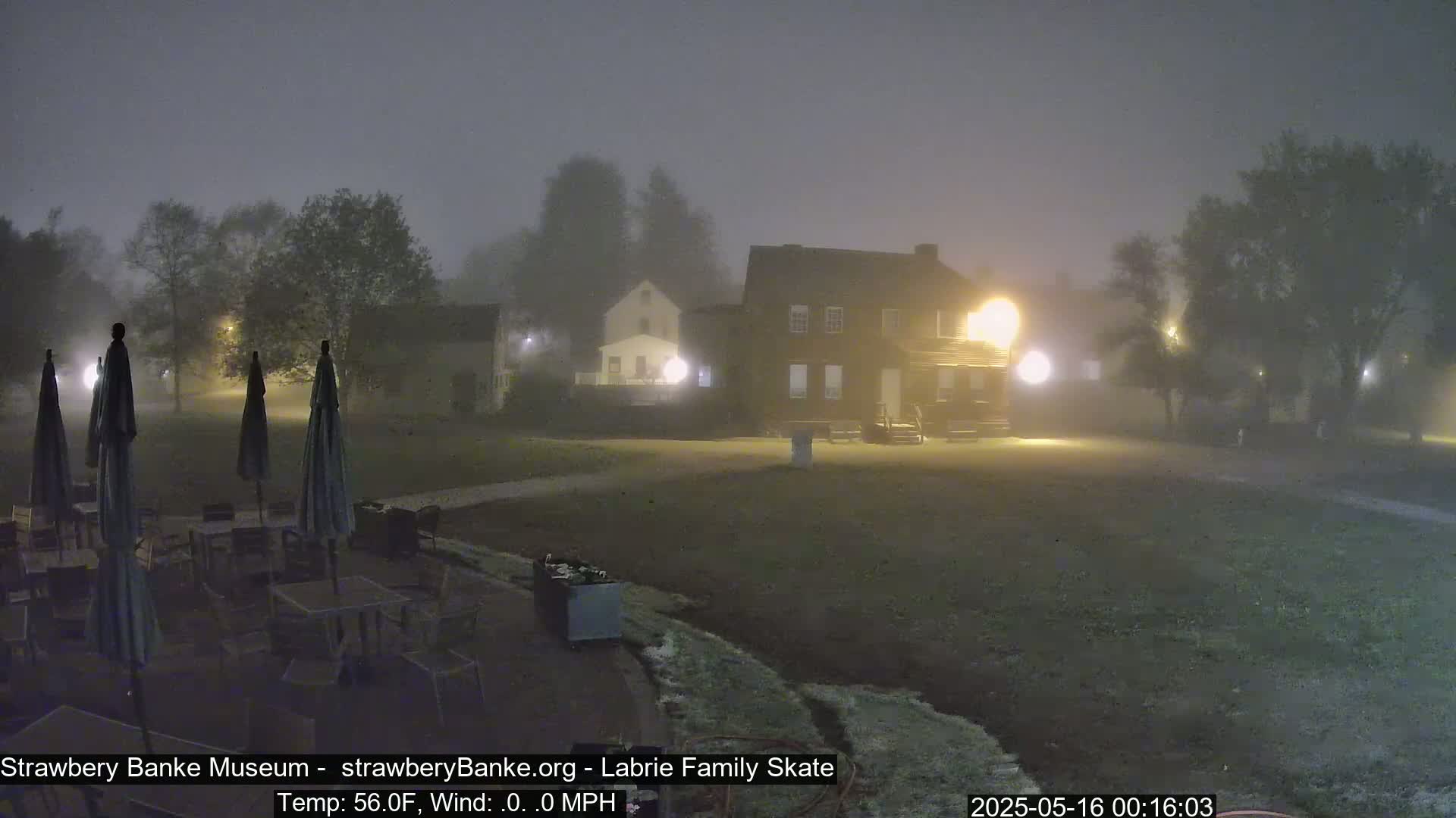  Ice Skating - Patio Cam at Strawbery Banke, Porsmouth , Live Camera, New Hampshire 