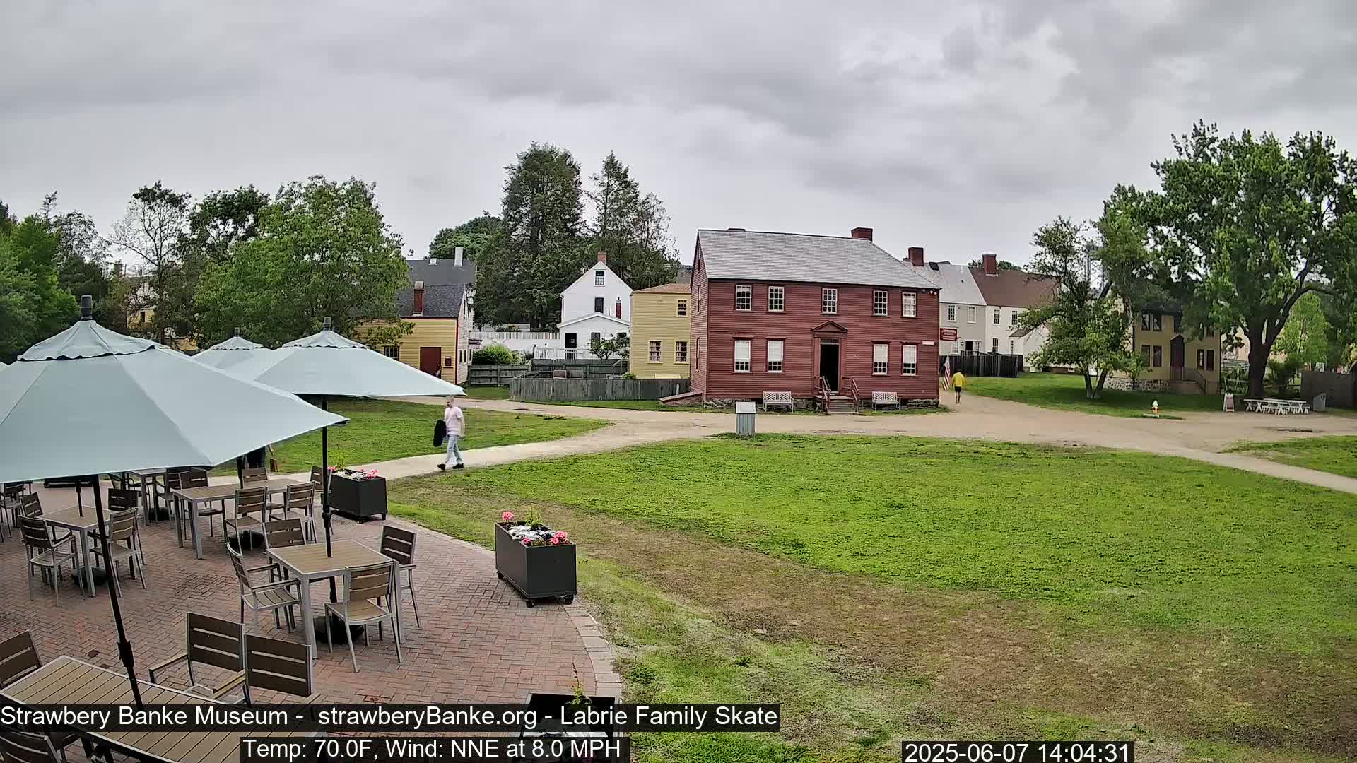  Ice Skating - Patio Cam at Strawbery Banke, Porsmouth , Live Camera, New Hampshire 