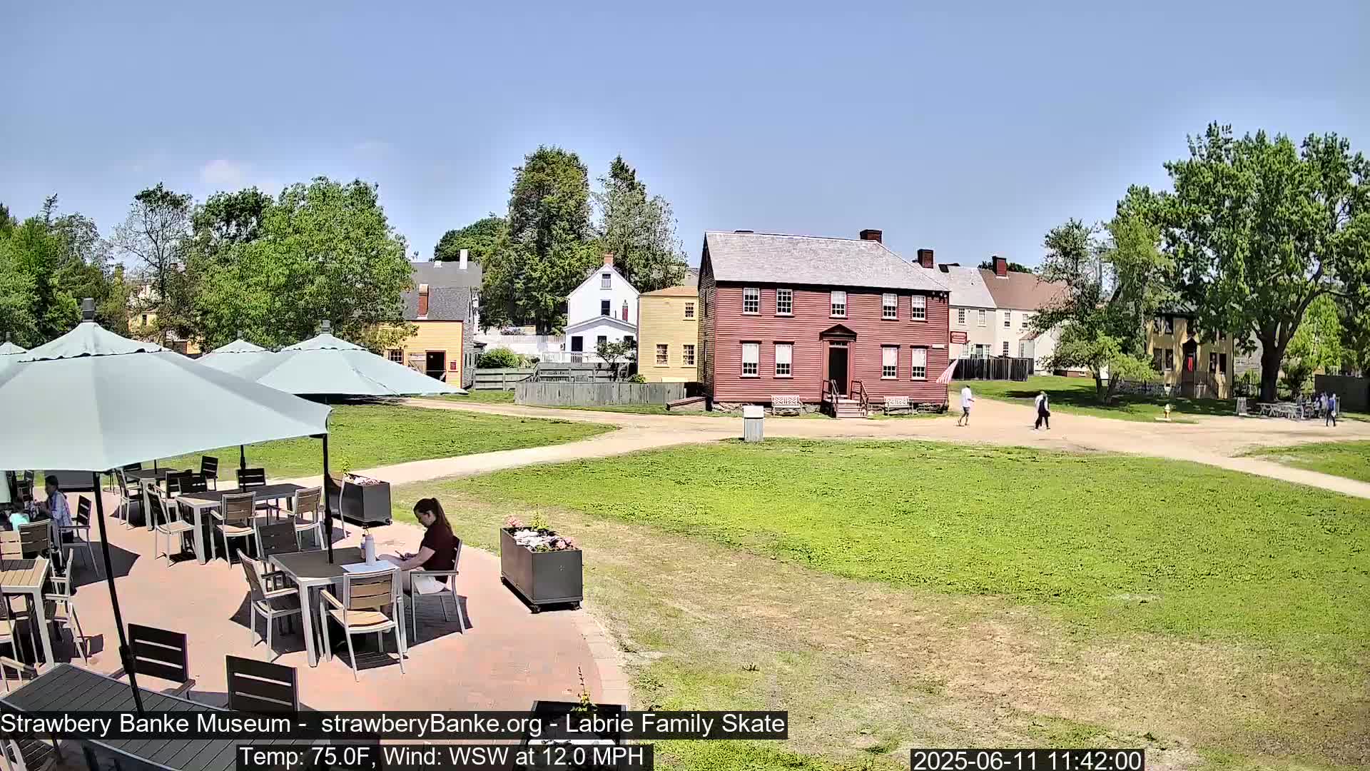  Ice Skating - Patio Cam at Strawbery Banke, Porsmouth , Live Camera, New Hampshire 