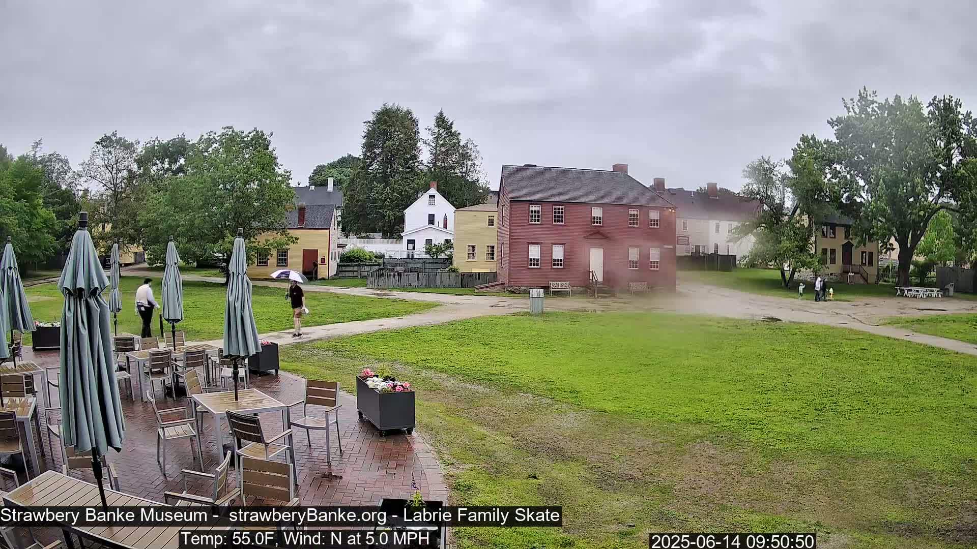  Ice Skating - Patio Cam at Strawbery Banke, Porsmouth , Live Camera, New Hampshire 