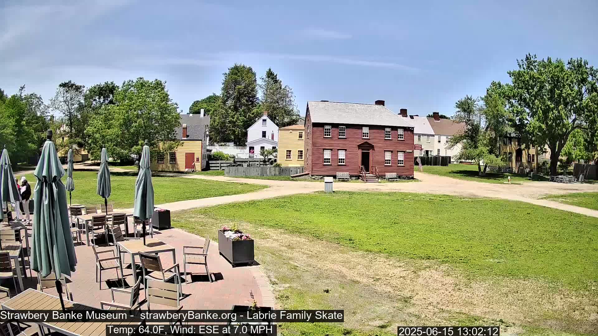  Ice Skating - Patio Cam at Strawbery Banke, Porsmouth , Live Camera, New Hampshire 