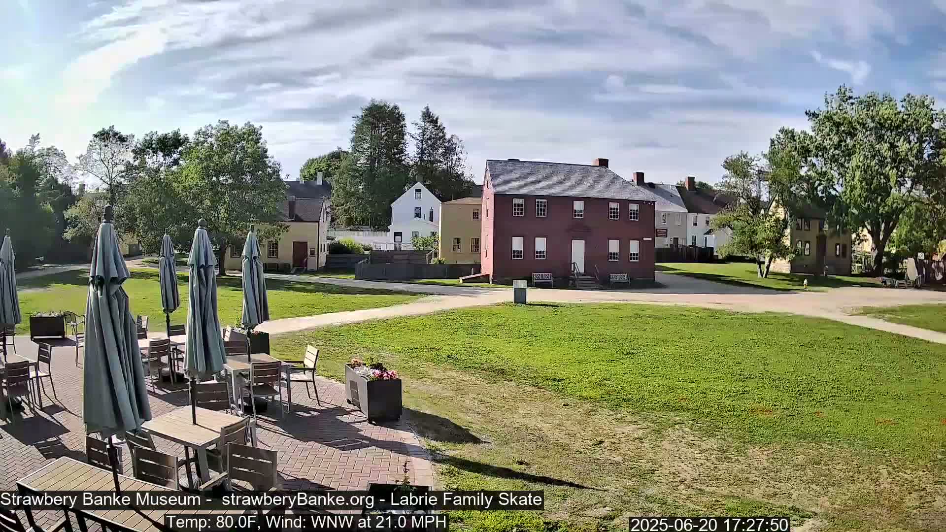  Ice Skating - Patio Cam at Strawbery Banke, Porsmouth , Live Camera, New Hampshire 