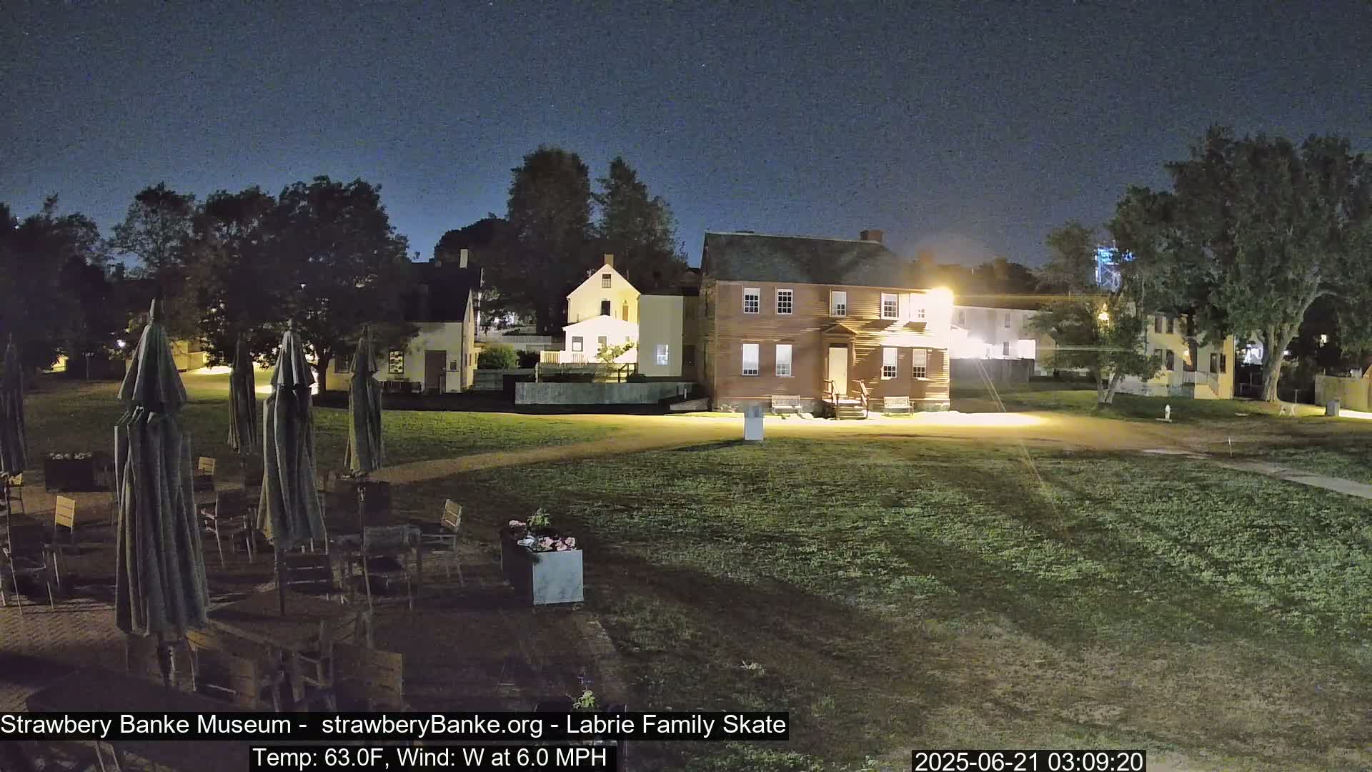  Ice Skating - Patio Cam at Strawbery Banke, Porsmouth , Live Camera, New Hampshire 