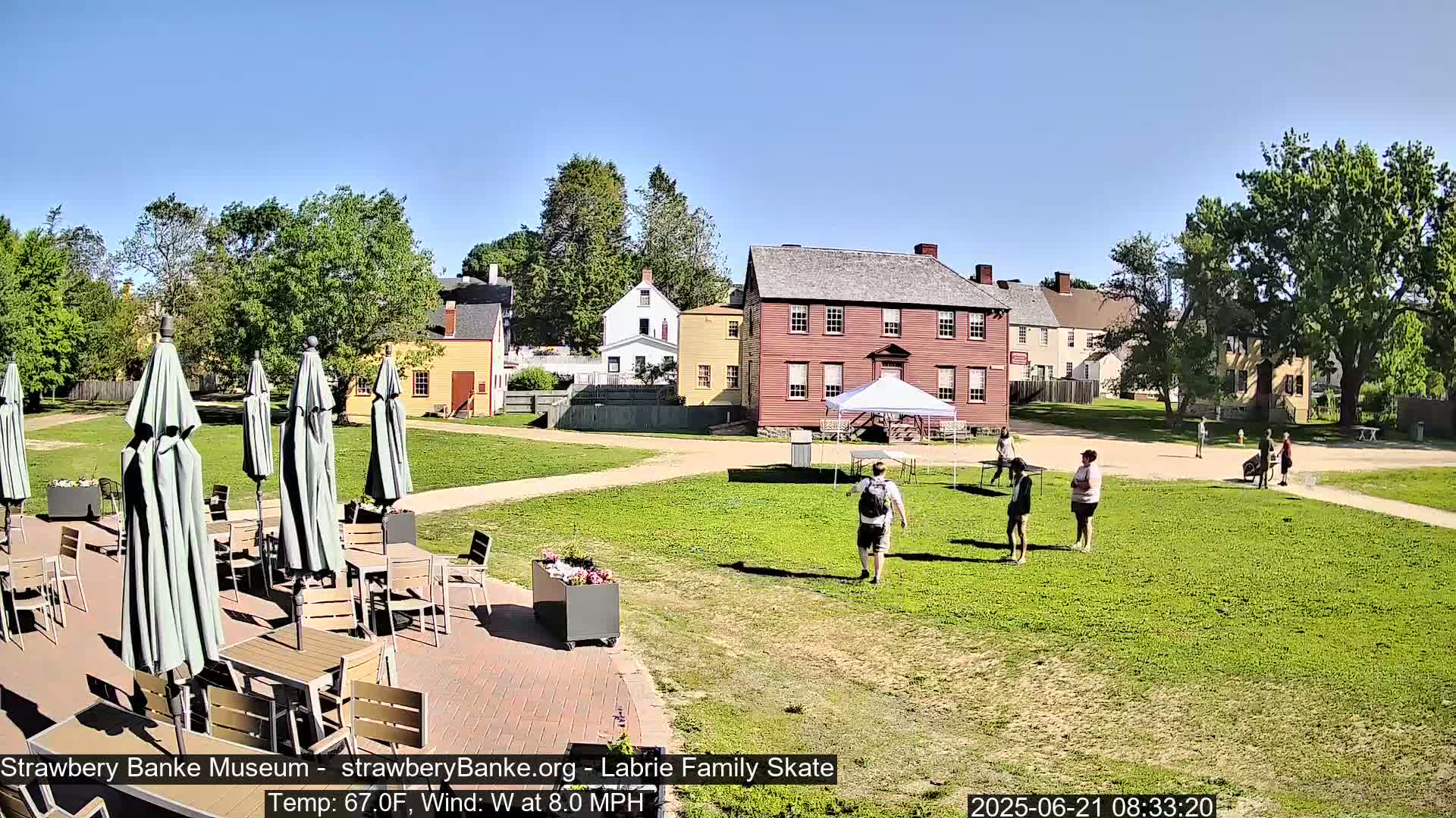  Ice Skating - Patio Cam at Strawbery Banke, Porsmouth , Live Camera, New Hampshire 
