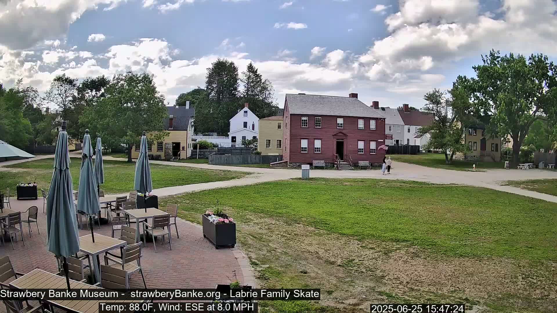  Ice Skating - Patio Cam at Strawbery Banke, Porsmouth , Live Camera, New Hampshire 