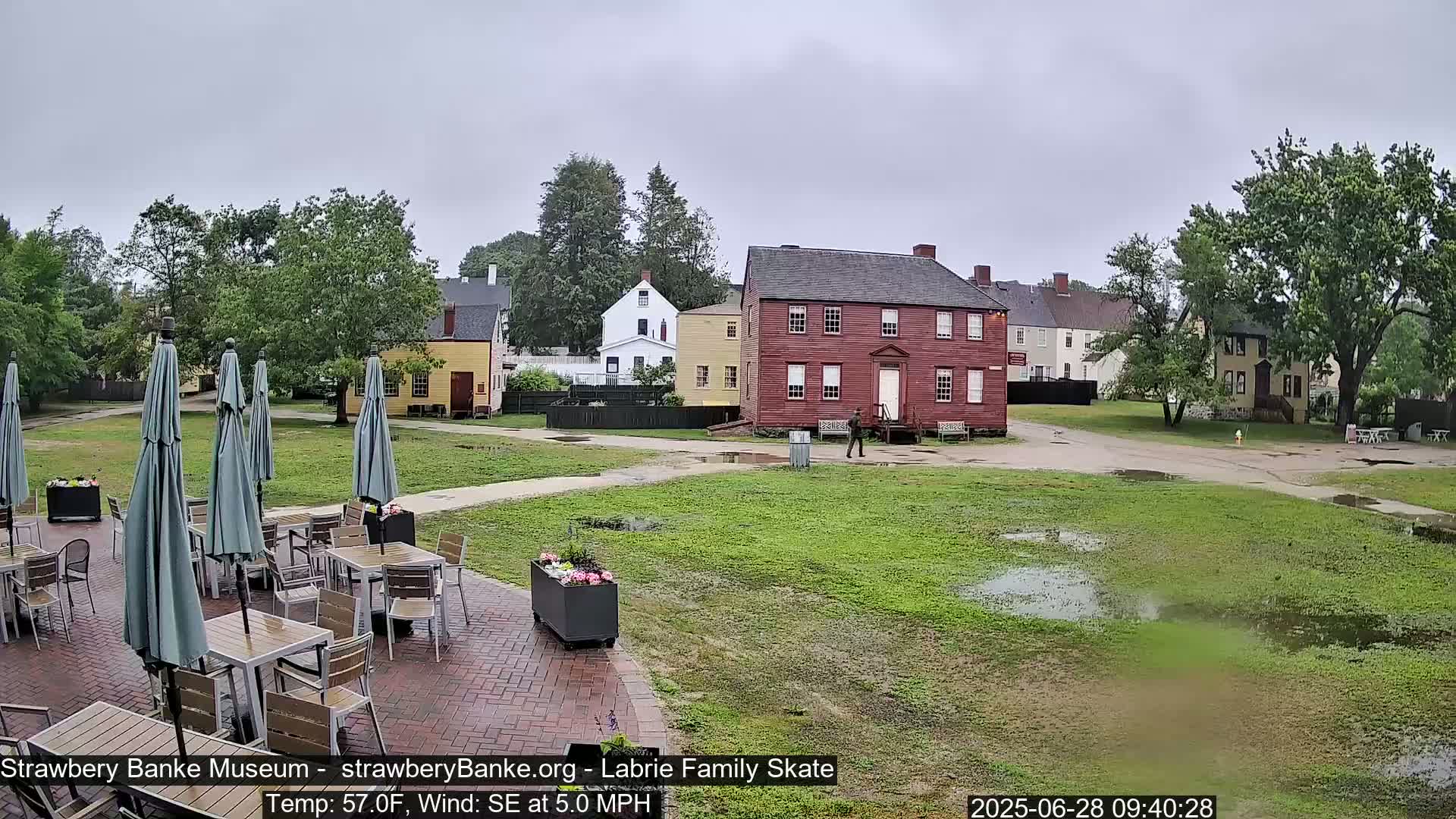  Ice Skating - Patio Cam at Strawbery Banke, Porsmouth , Live Camera, New Hampshire 