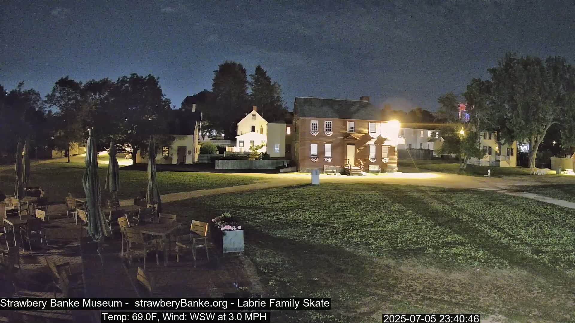  Ice Skating - Patio Cam at Strawbery Banke, Porsmouth , Live Camera, New Hampshire 