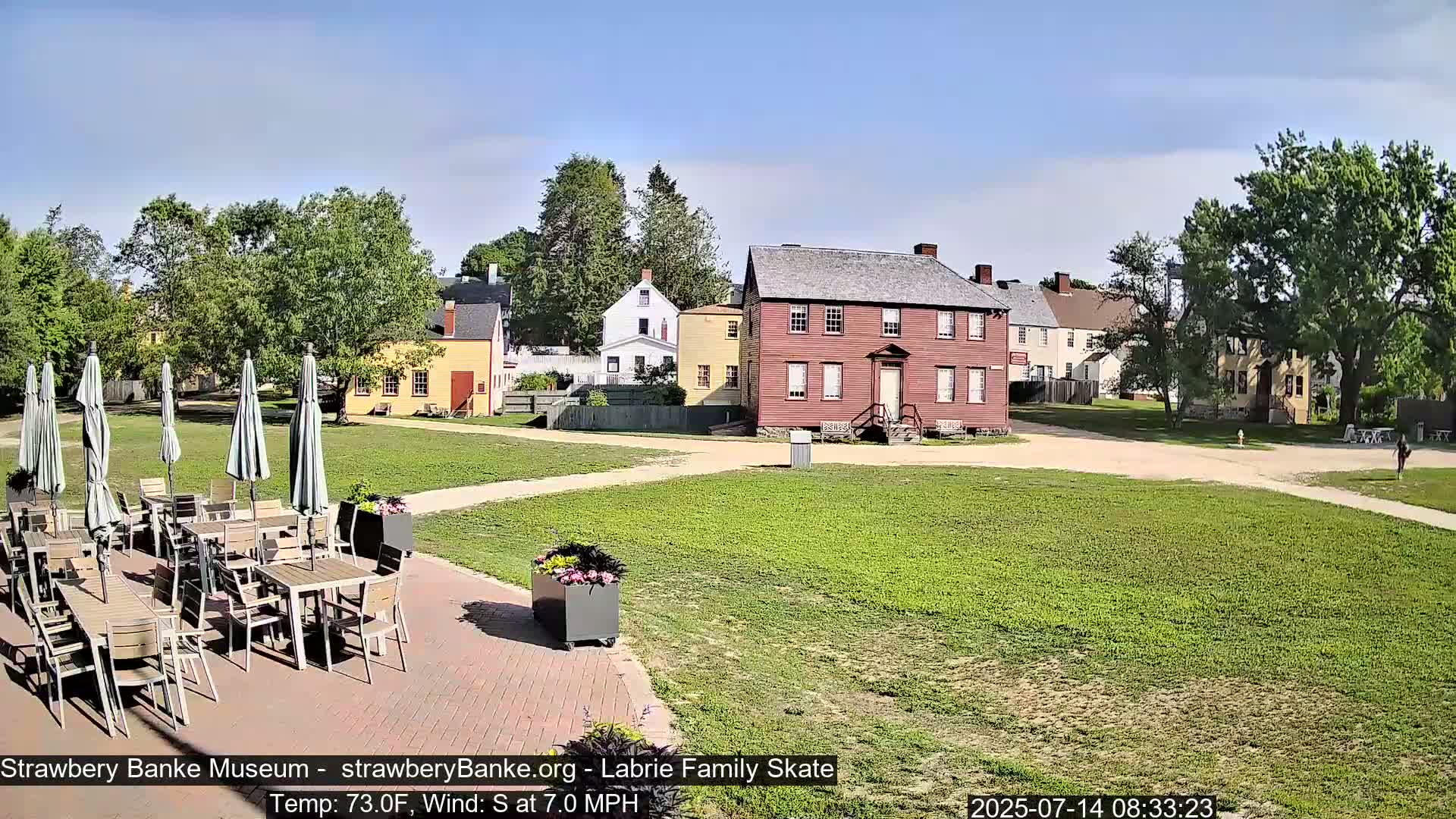  Ice Skating - Patio Cam at Strawbery Banke, Porsmouth , Live Camera, New Hampshire 
