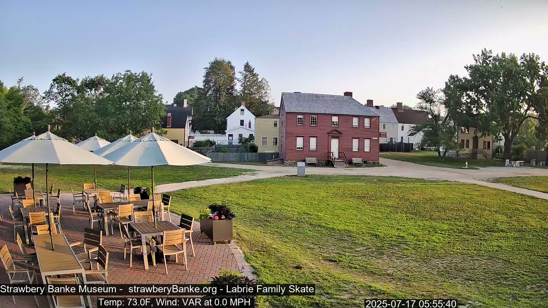  Ice Skating - Patio Cam at Strawbery Banke, Porsmouth , Live Camera, New Hampshire 
