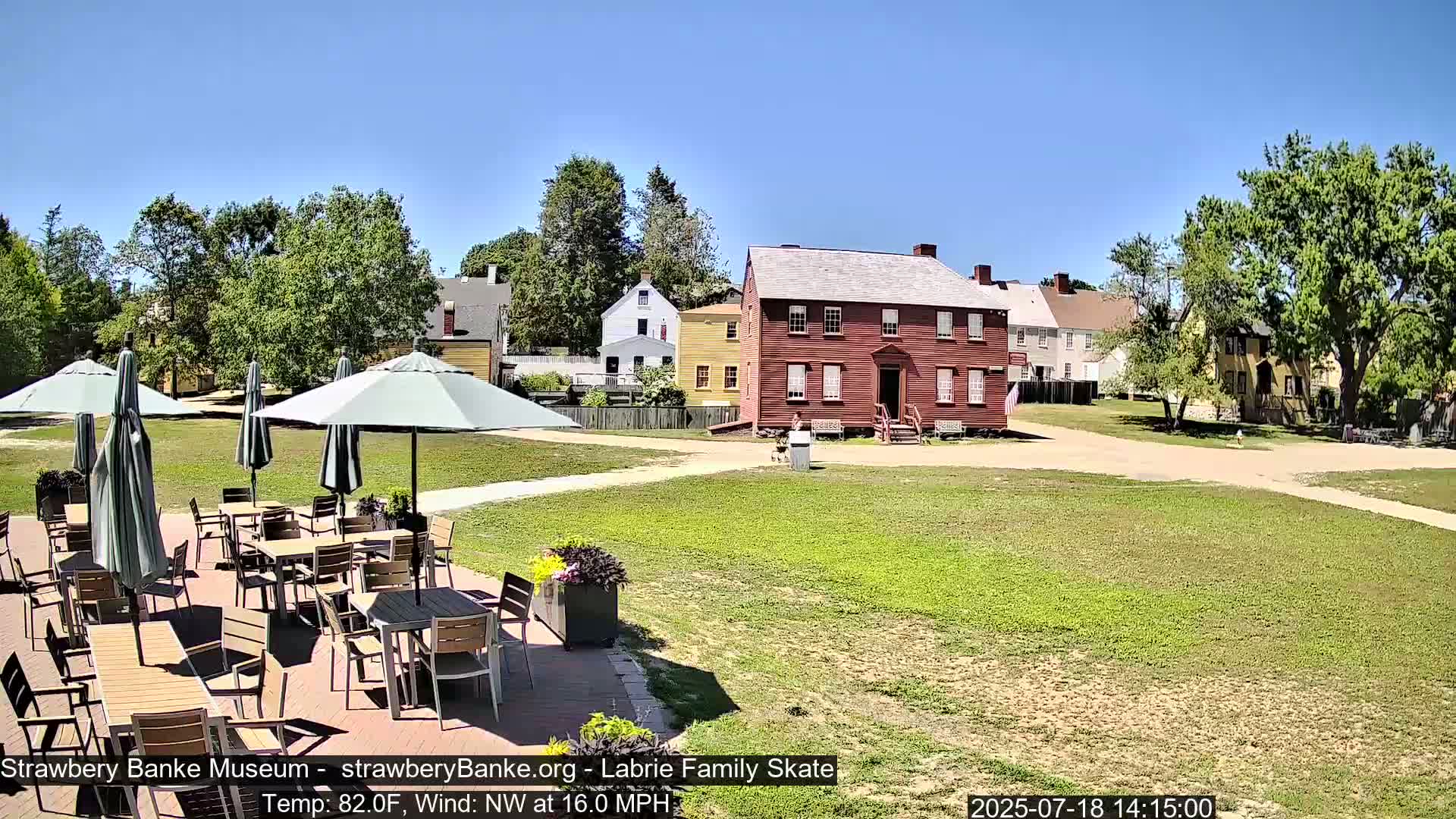  Ice Skating - Patio Cam at Strawbery Banke, Porsmouth , Live Camera, New Hampshire 