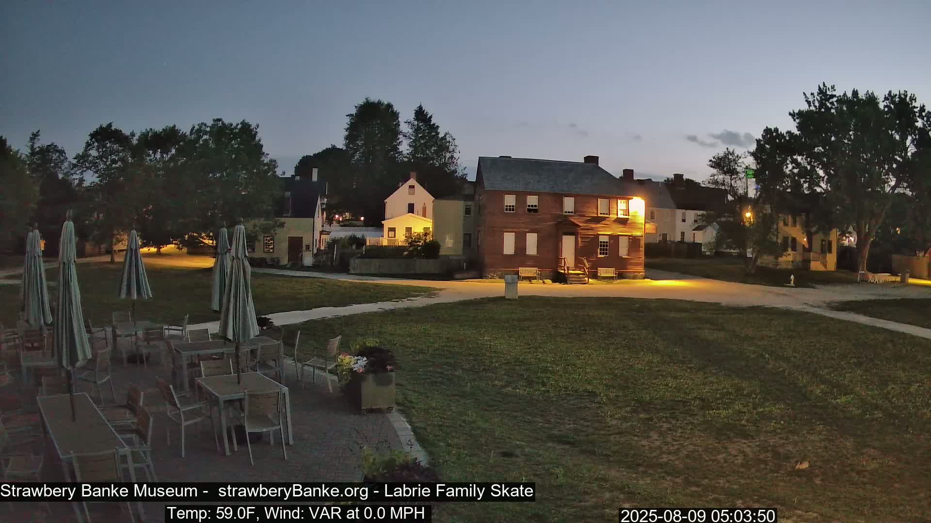  Ice Skating - Patio Cam at Strawbery Banke, Porsmouth , Live Camera, New Hampshire 