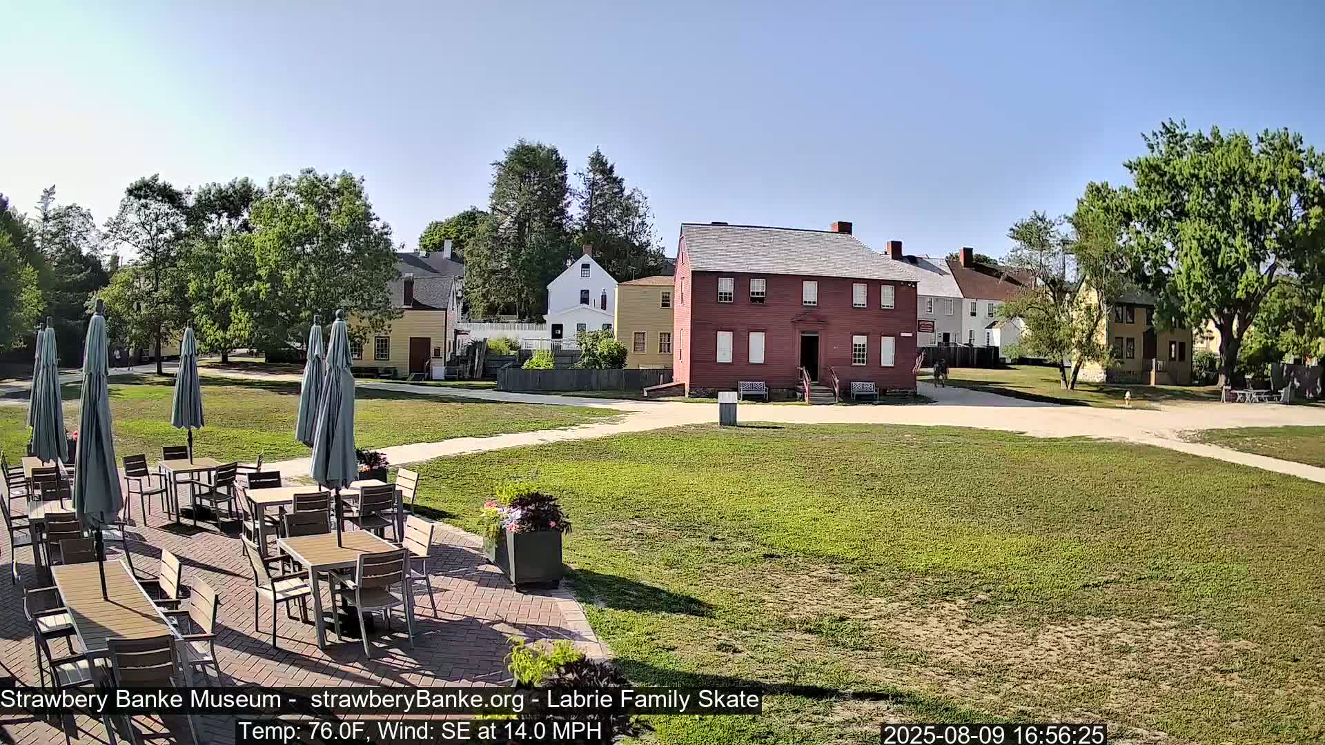  Ice Skating - Patio Cam at Strawbery Banke, Porsmouth , Live Camera, New Hampshire 