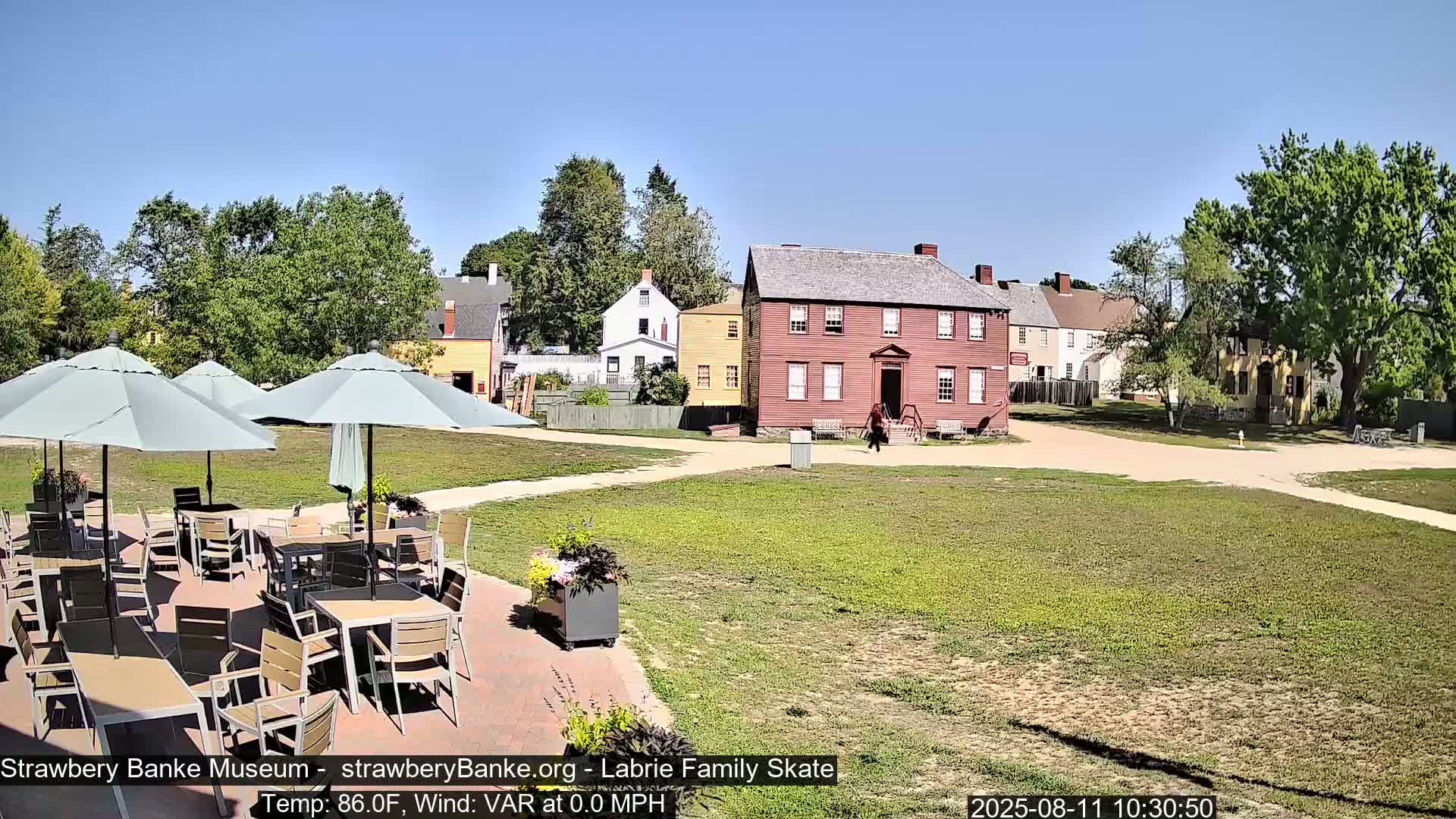  Ice Skating - Patio Cam at Strawbery Banke, Porsmouth , Live Camera, New Hampshire 