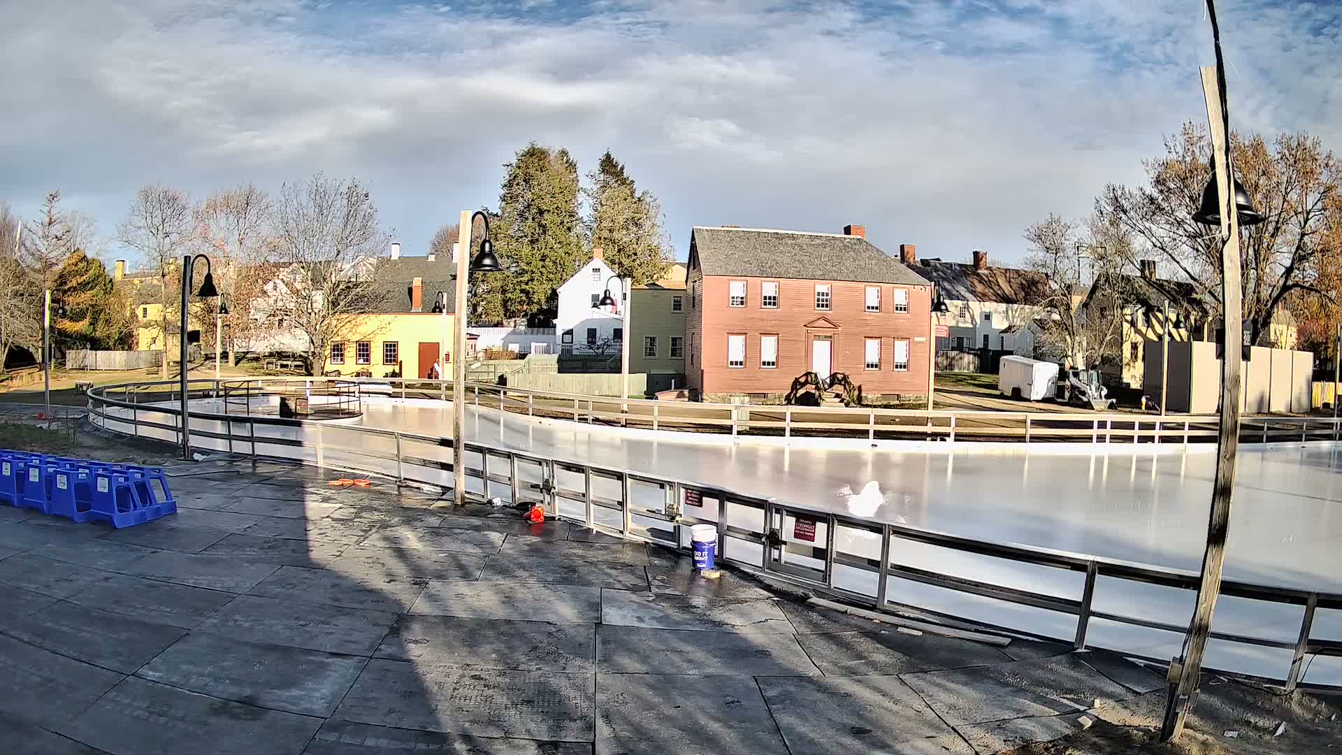  Ice Skating - Patio Cam at Strawbery Banke, Porsmouth , Live Camera, New Hampshire 