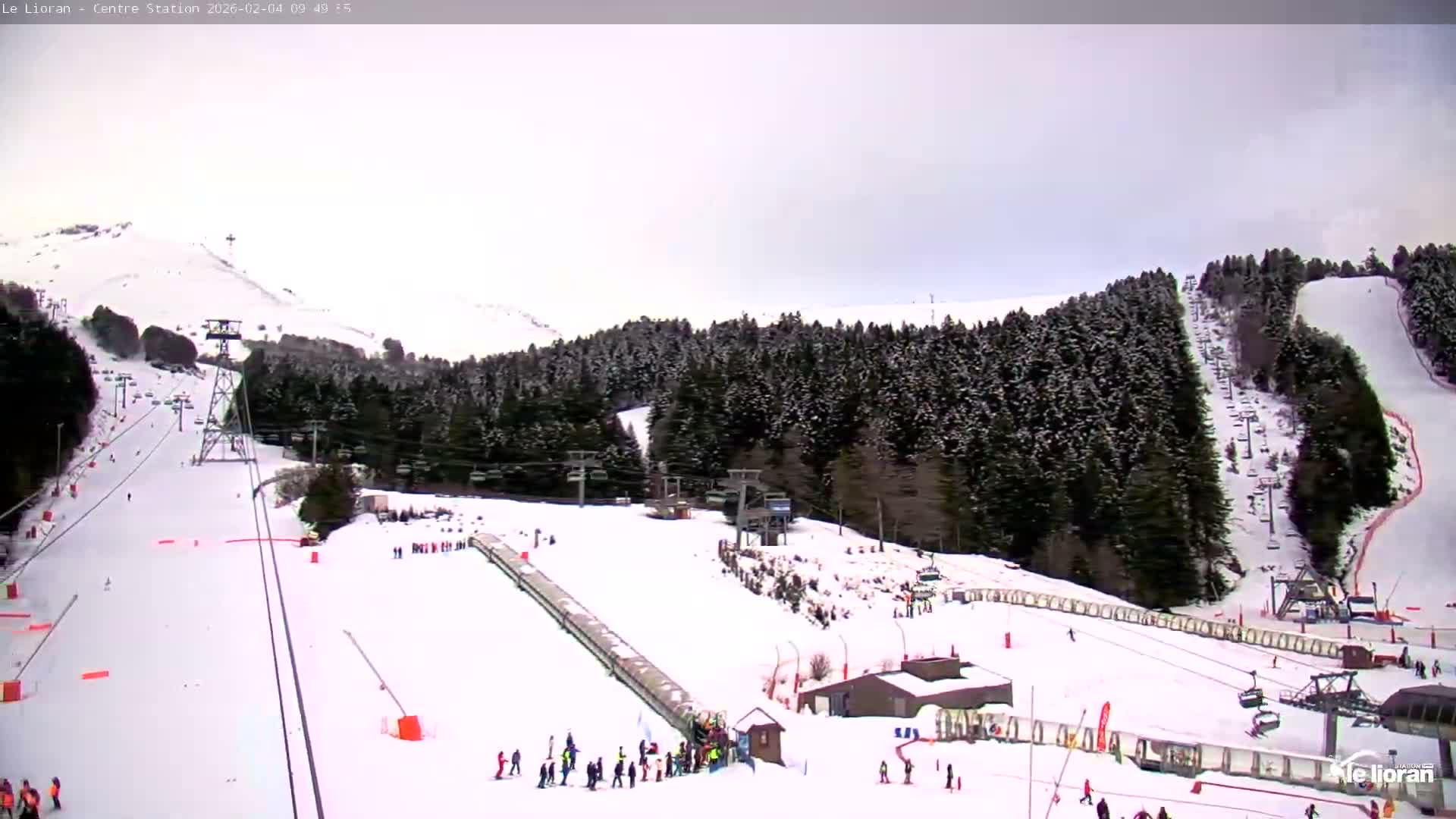 Le Lioran Ski Slopes Live Cam - Laveissiere, Cantal, Auvergne-Rhone-Alpes, France