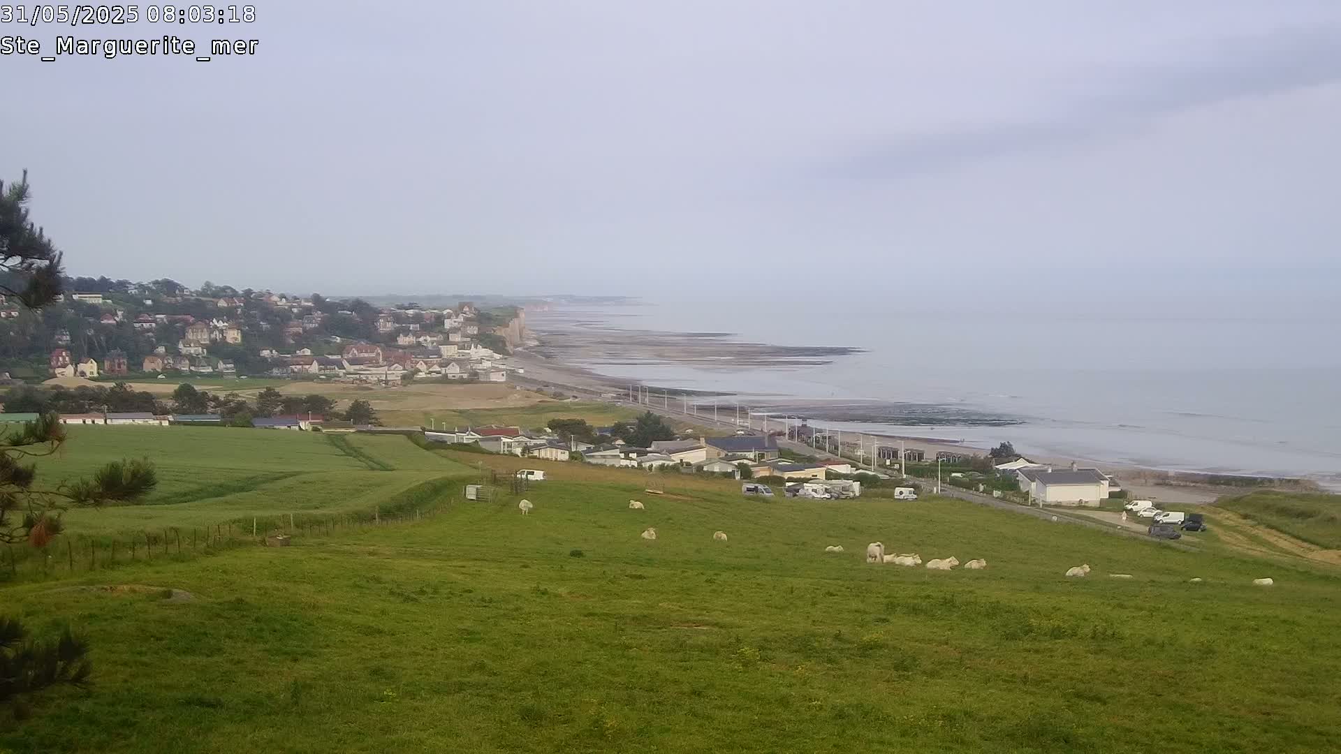 Sainte-Marguerite-sur-Mer City & Coast Skyline Live Cam - Dieppe, Seine-Maritime, Normandie, France 