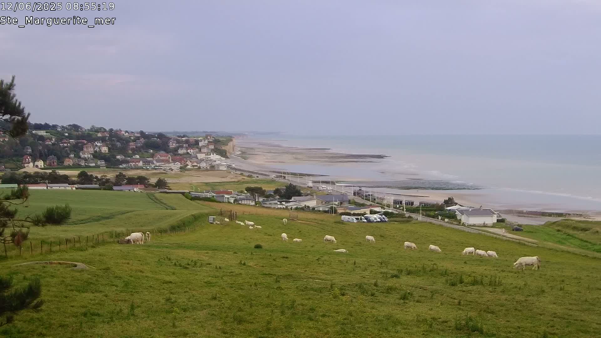 Sainte-Marguerite-sur-Mer City & Coast Skyline Live Cam - Dieppe, Seine-Maritime, Normandie, France 