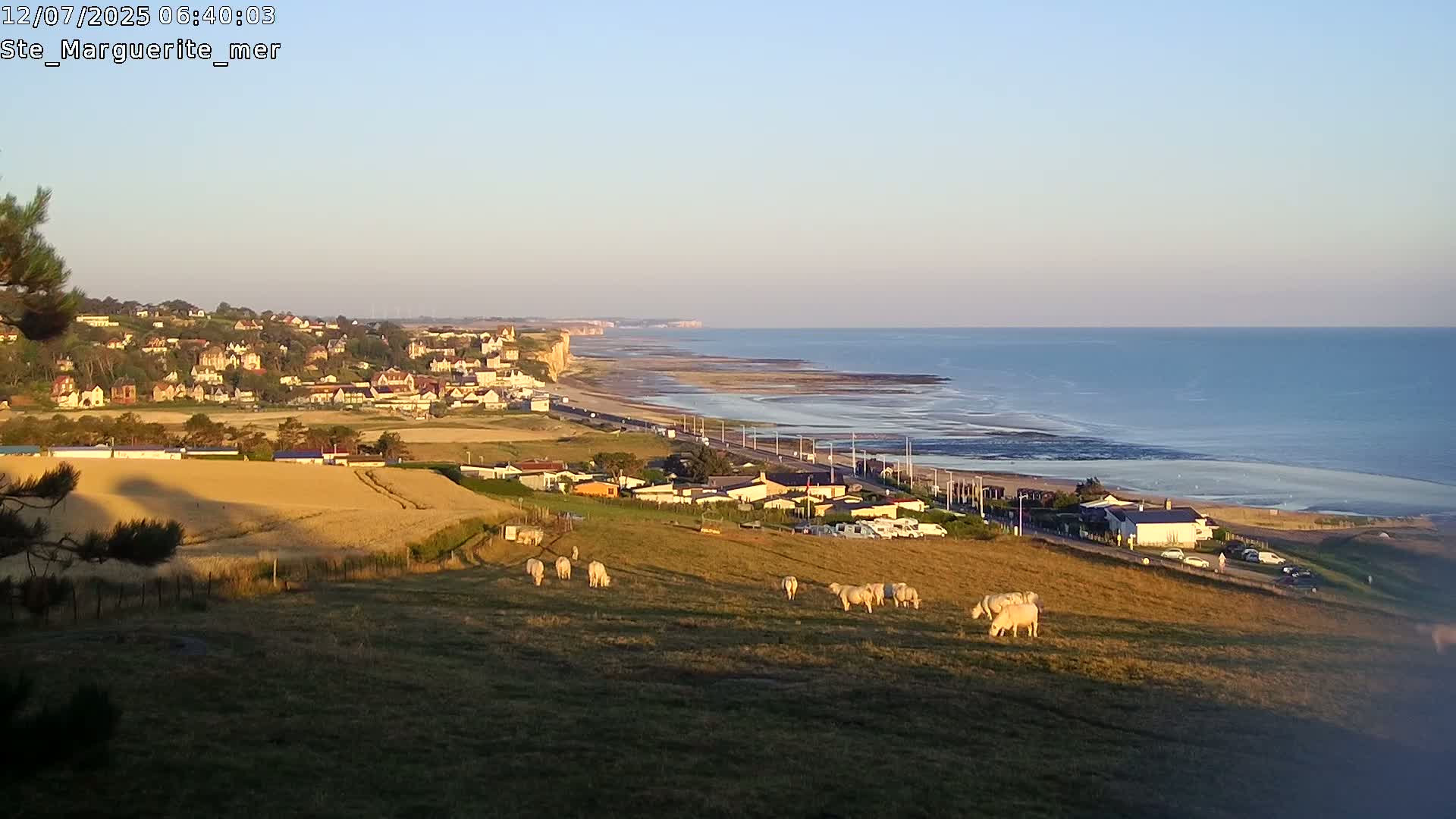 Sainte-Marguerite-sur-Mer City & Coast Skyline Live Cam - Dieppe, Seine-Maritime, Normandie, France 