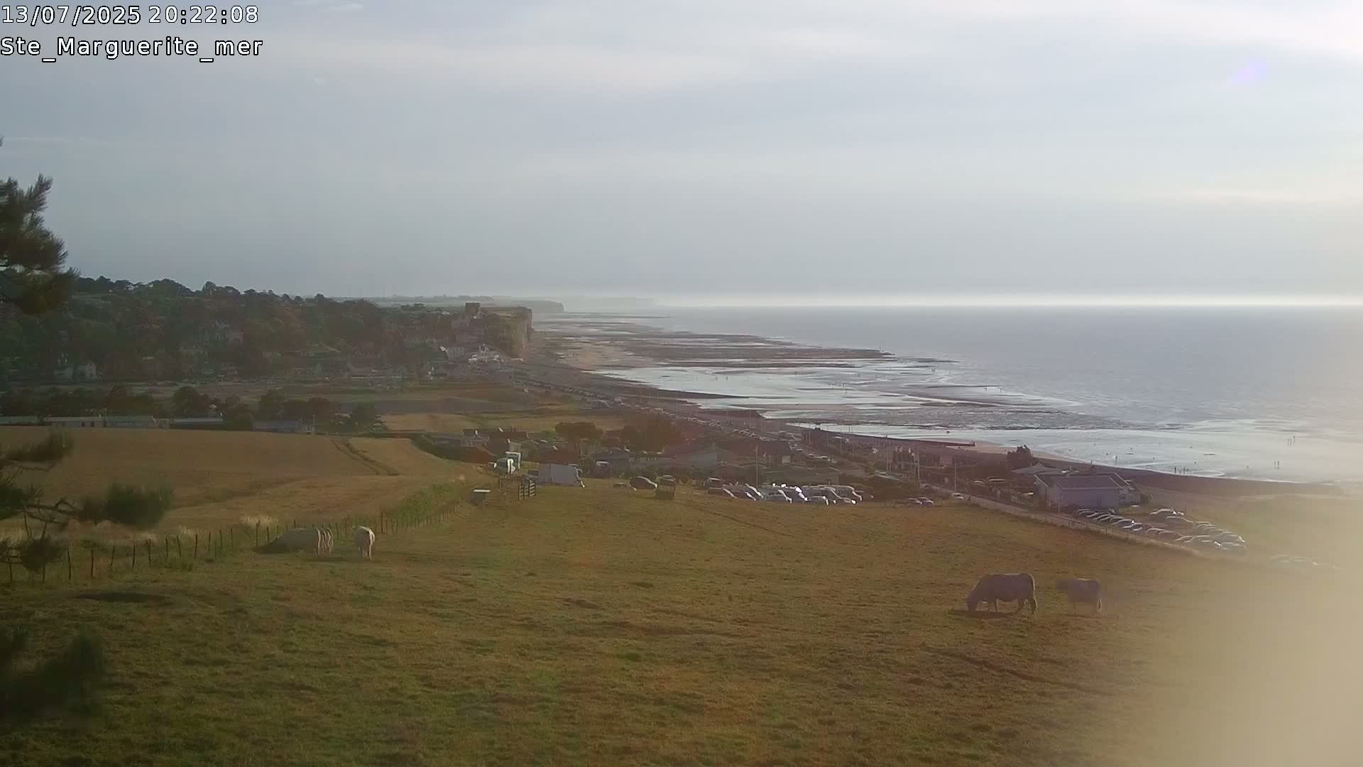 Sainte-Marguerite-sur-Mer City & Coast Skyline Live Cam - Dieppe, Seine-Maritime, Normandie, France 