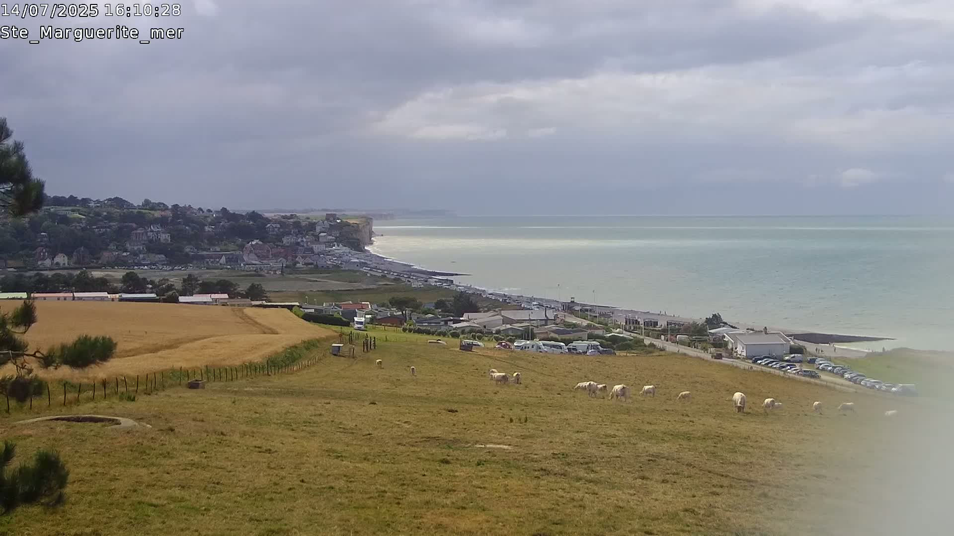 Sainte-Marguerite-sur-Mer City & Coast Skyline Live Cam - Dieppe, Seine-Maritime, Normandie, France 