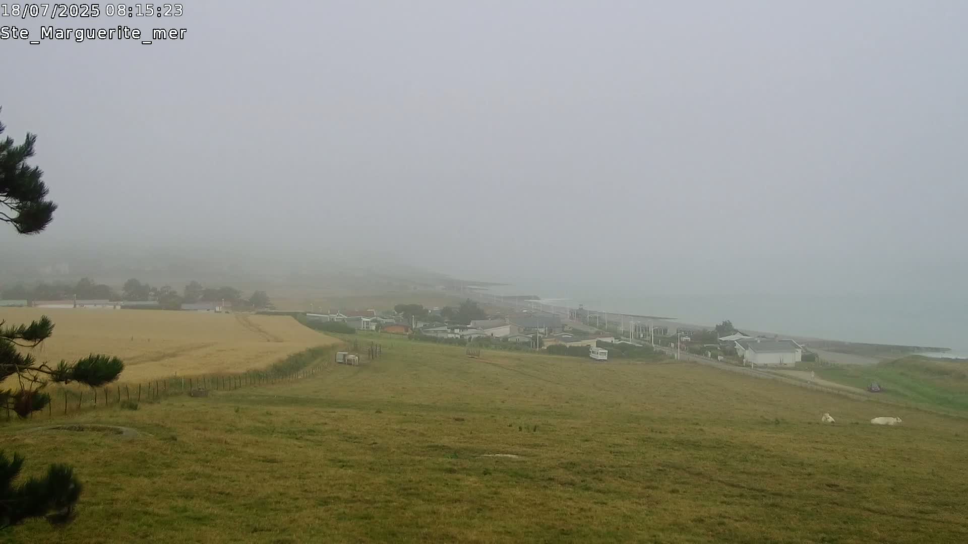 Sainte-Marguerite-sur-Mer City & Coast Skyline Live Cam - Dieppe, Seine-Maritime, Normandie, France 