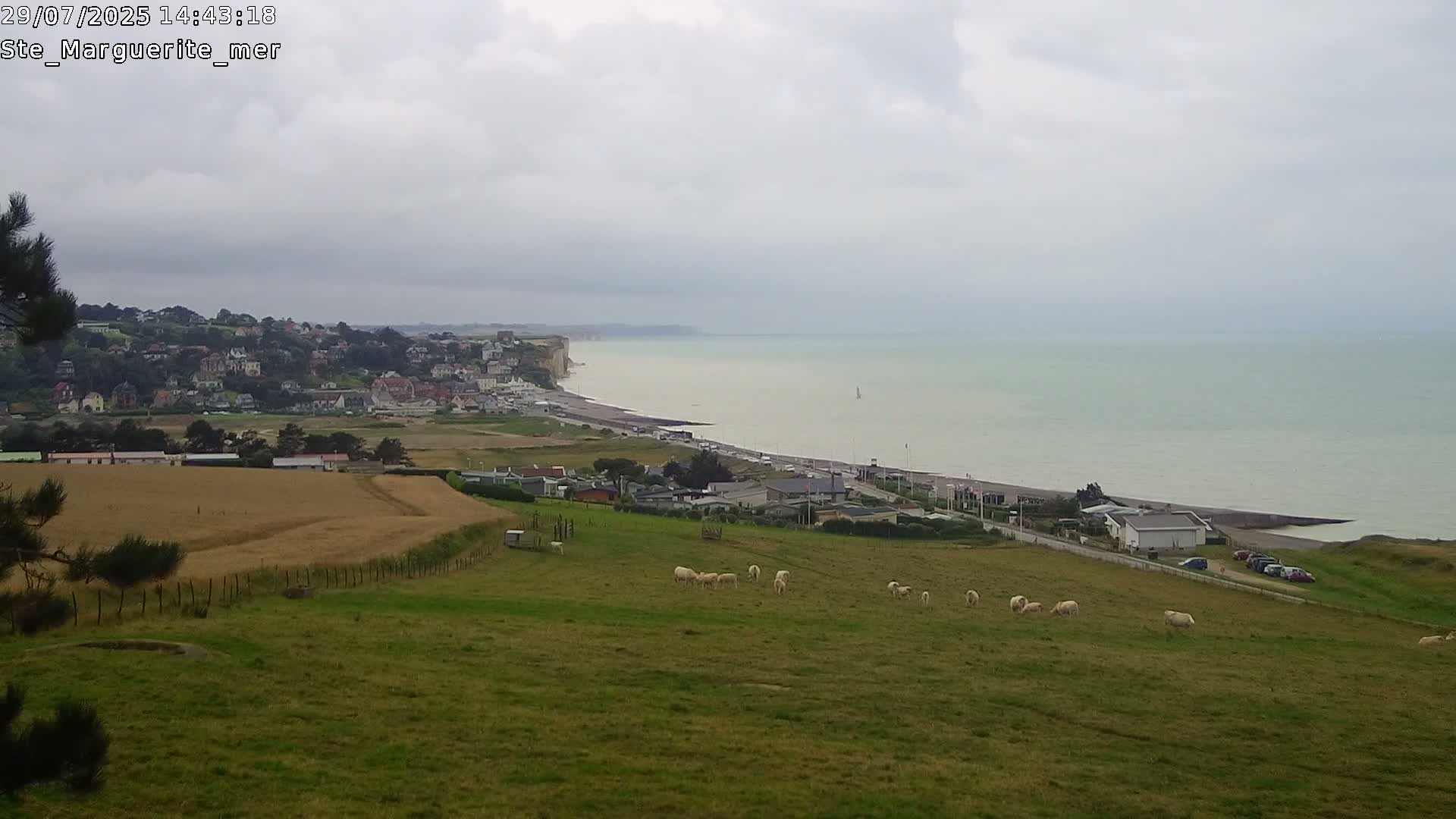 Sainte-Marguerite-sur-Mer City & Coast Skyline Live Cam - Dieppe, Seine-Maritime, Normandie, France 