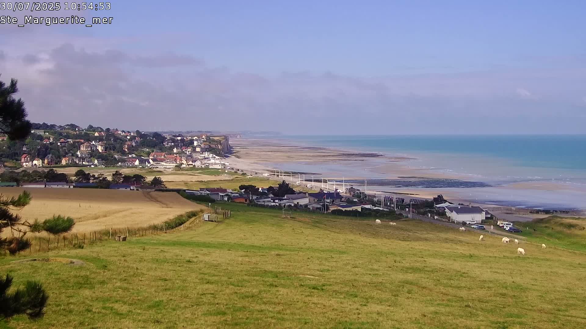 Sainte-Marguerite-sur-Mer City & Coast Skyline Live Cam - Dieppe, Seine-Maritime, Normandie, France 
