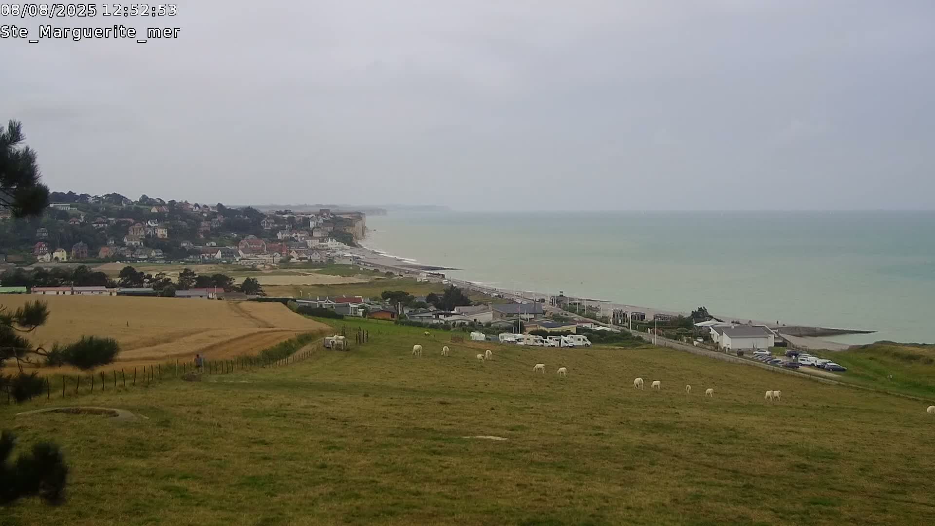 Sainte-Marguerite-sur-Mer City & Coast Skyline Live Cam - Dieppe, Seine-Maritime, Normandie, France 