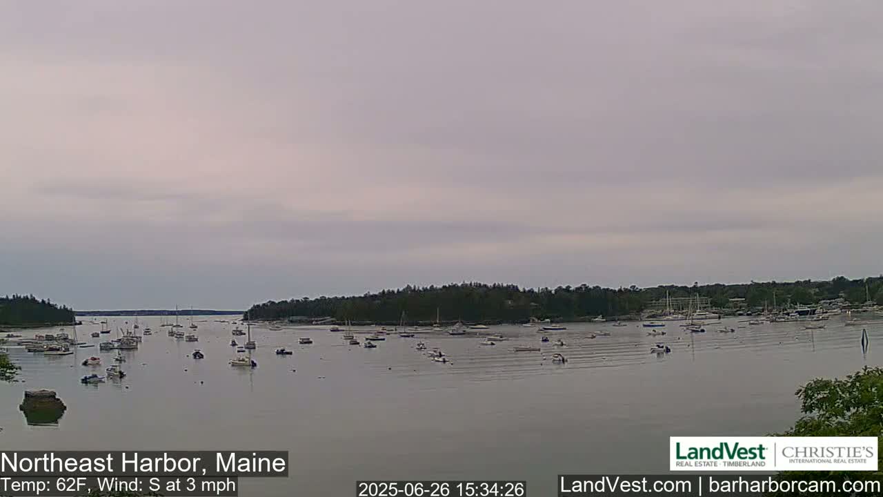 Northeast Harbor, Acadia National Park, Live Cam , Maine 