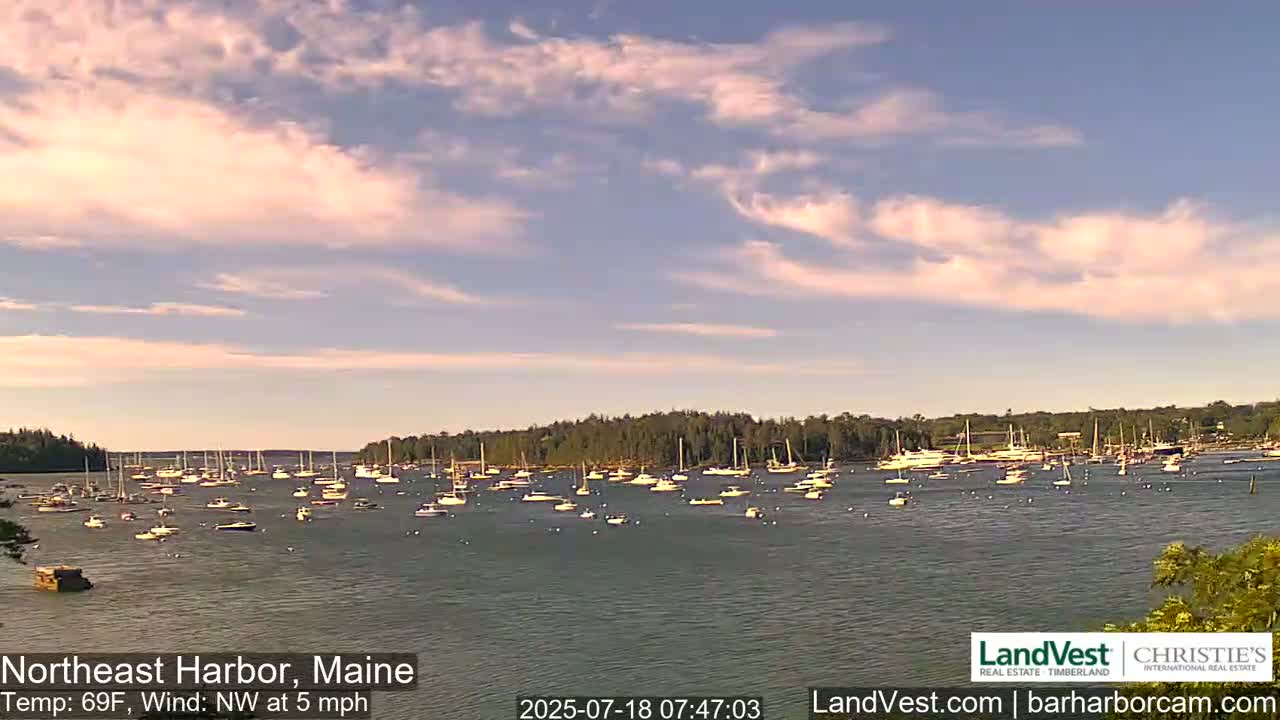 Northeast Harbor, Acadia National Park, Live Cam , Maine 