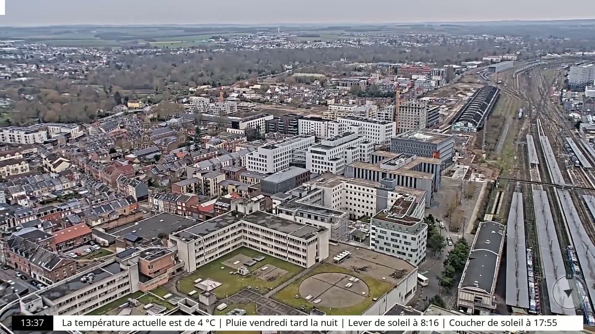 Amiens City Skyline 360 Live Cam- Amiens, Somme, Hauts-de-France, France