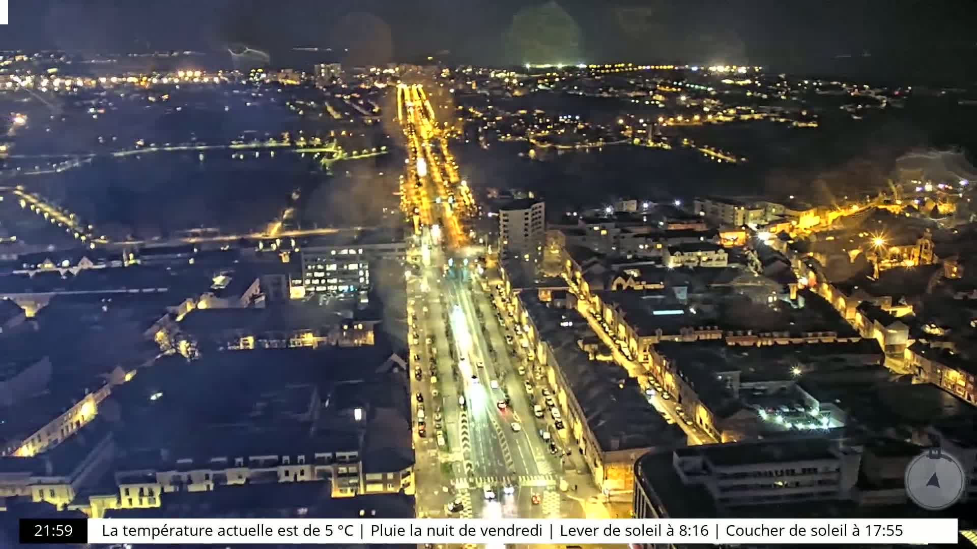 Amiens City Skyline 360 Live Cam- Amiens, Somme, Hauts-de-France, France