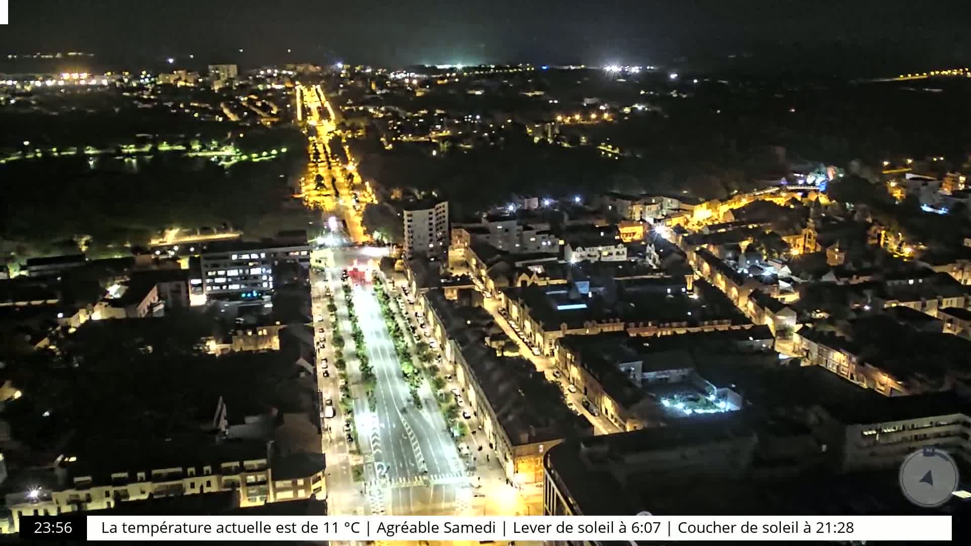 Amiens City Skyline 360 Live Cam- Amiens, Somme, Hauts-de-France, France