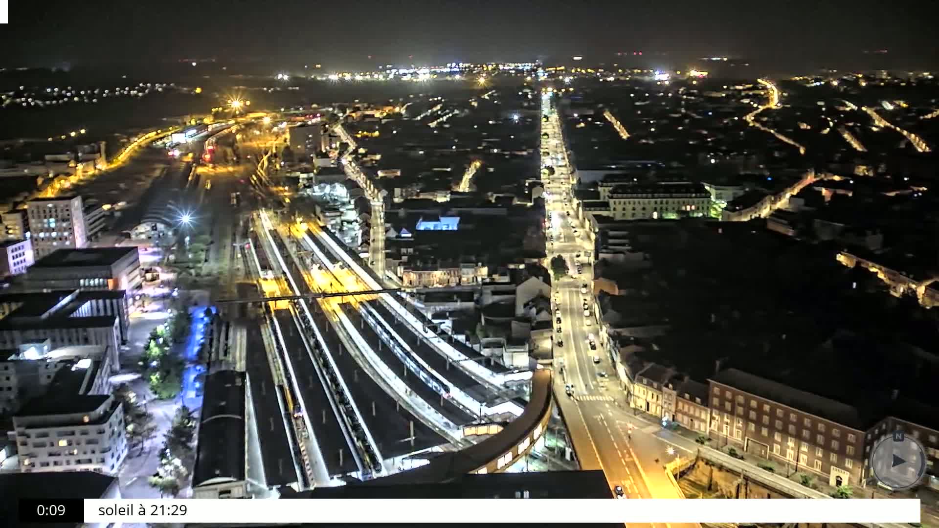 Amiens City Skyline 360 Live Cam- Amiens, Somme, Hauts-de-France, France