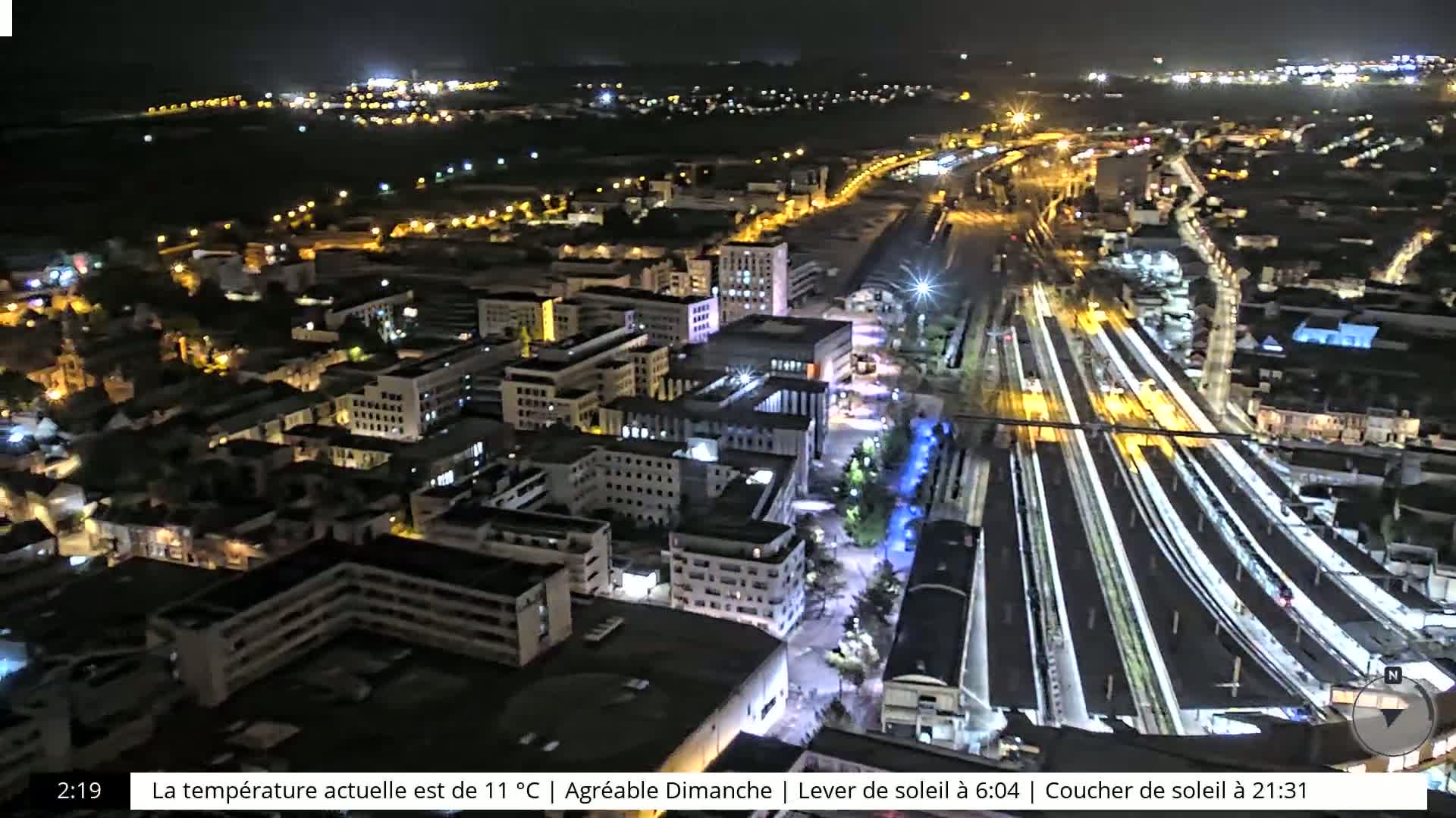 Amiens City Skyline 360 Live Cam- Amiens, Somme, Hauts-de-France, France