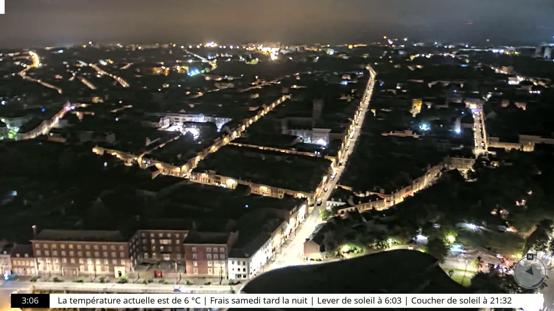 Amiens City Skyline 360 Live Cam- Amiens, Somme, Hauts-de-France, France