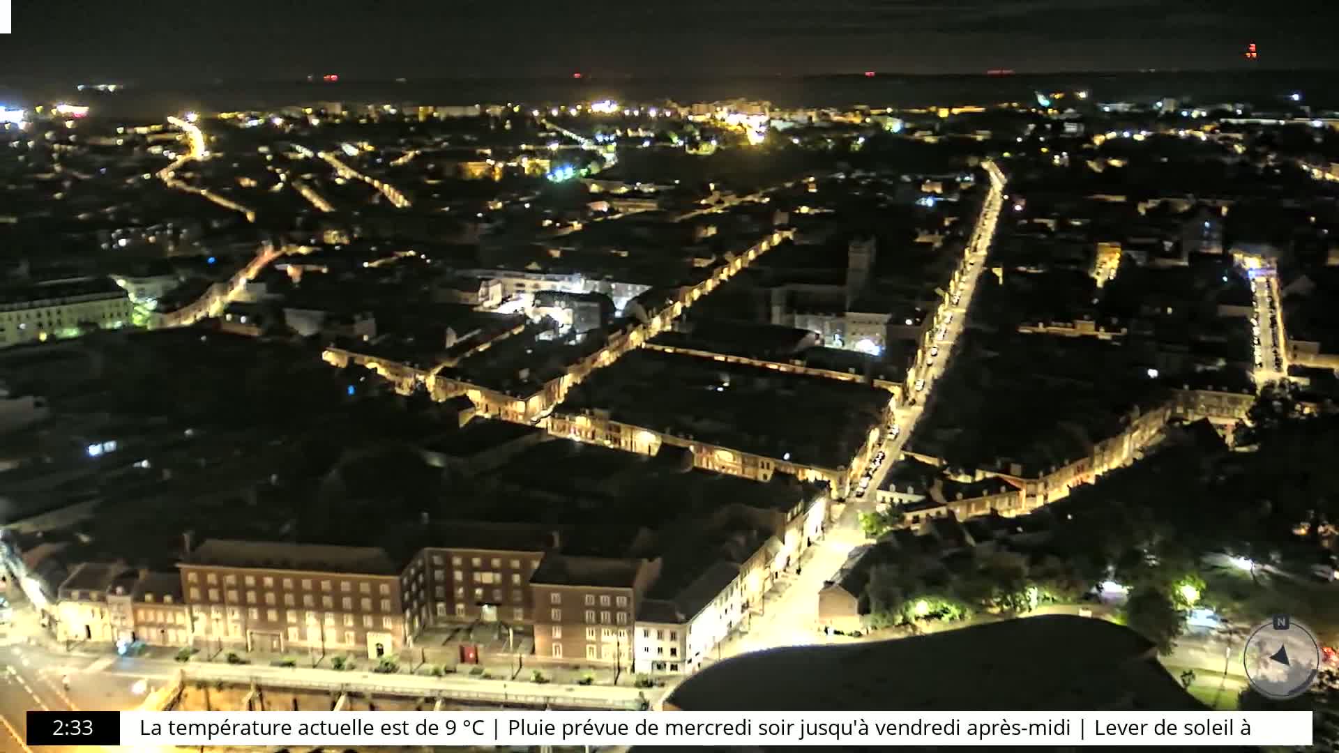 Amiens City Skyline 360 Live Cam- Amiens, Somme, Hauts-de-France, France
