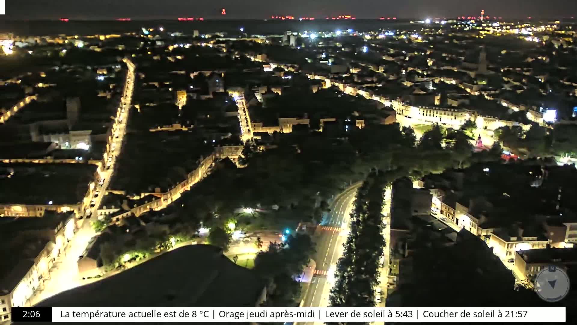 Amiens City Skyline 360 Live Cam- Amiens, Somme, Hauts-de-France, France