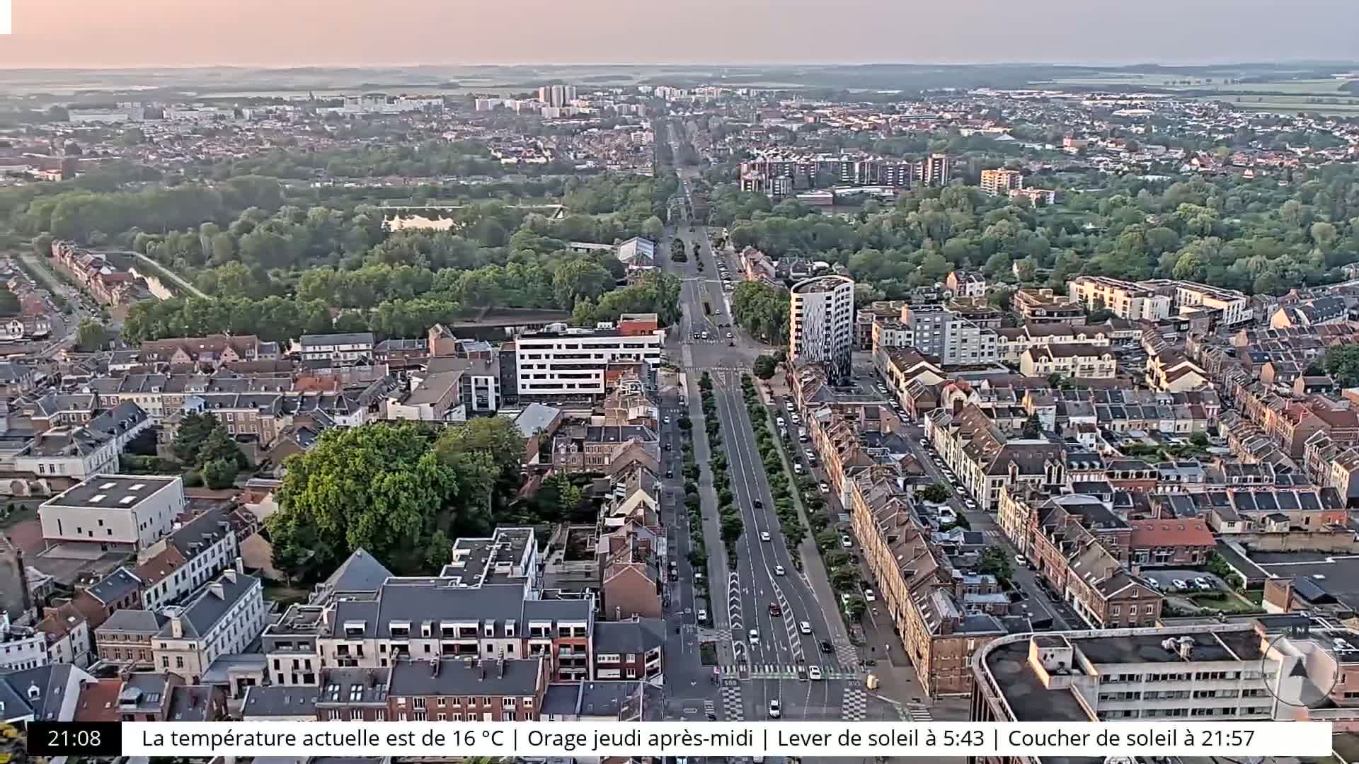 Amiens City Skyline 360 Live Cam- Amiens, Somme, Hauts-de-France, France