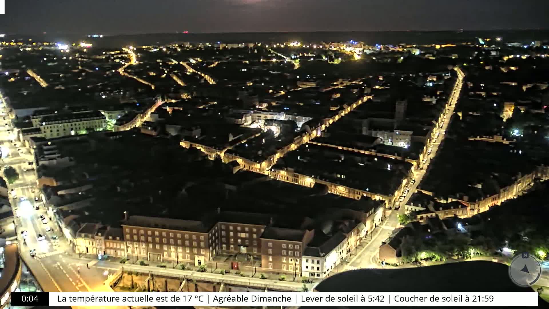 Amiens City Skyline 360 Live Cam- Amiens, Somme, Hauts-de-France, France