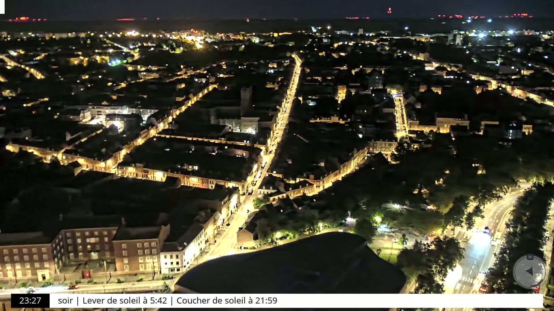 Amiens City Skyline 360 Live Cam- Amiens, Somme, Hauts-de-France, France