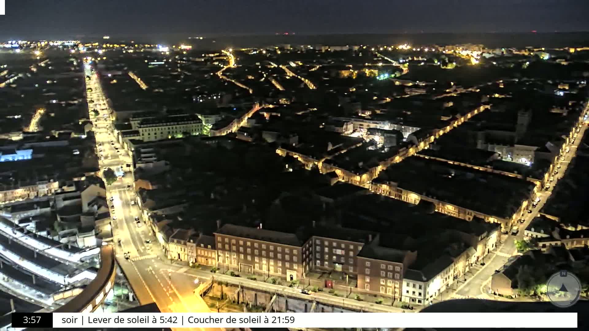 Amiens City Skyline 360 Live Cam- Amiens, Somme, Hauts-de-France, France