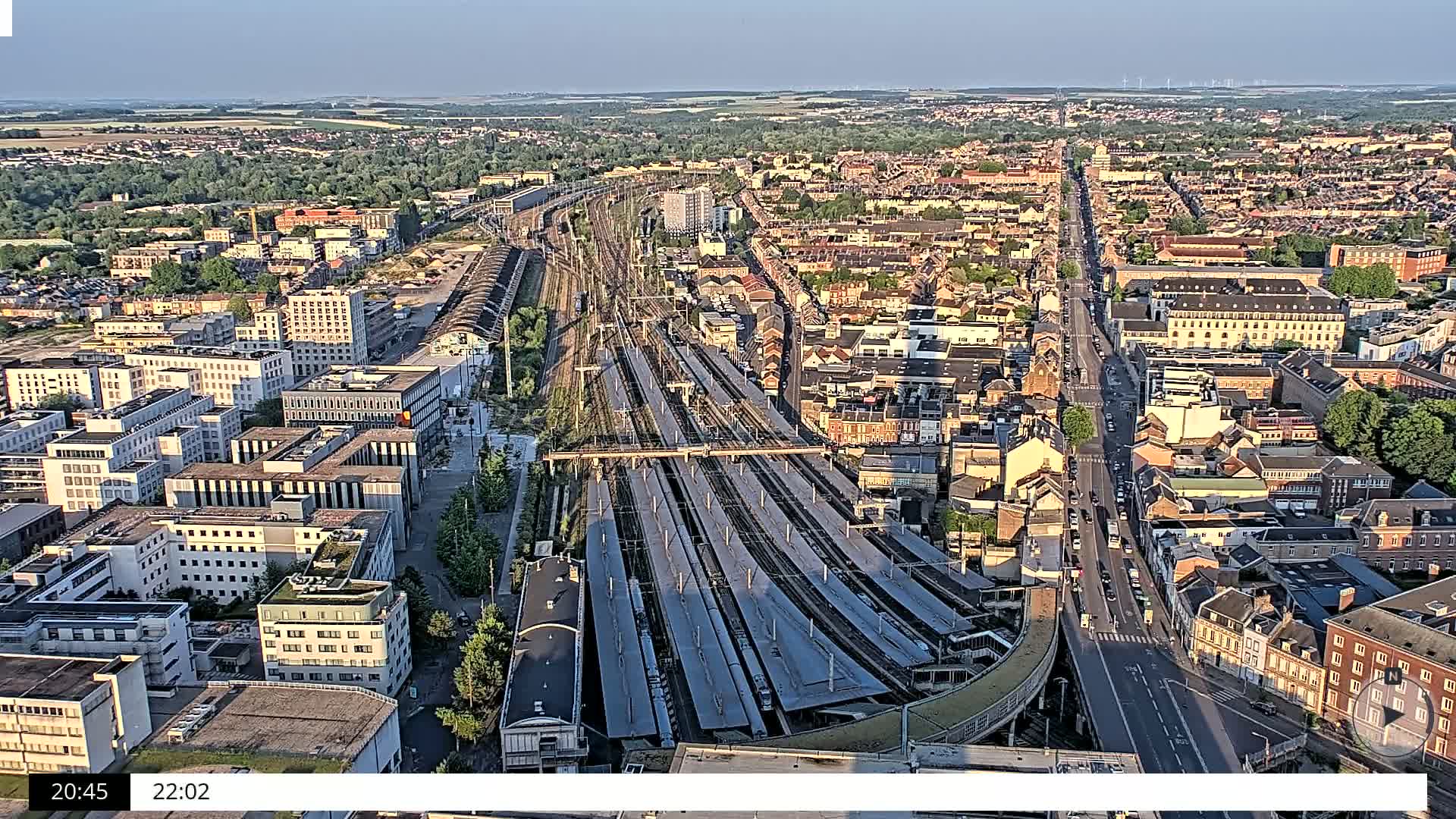 Amiens City Skyline 360 Live Cam- Amiens, Somme, Hauts-de-France, France