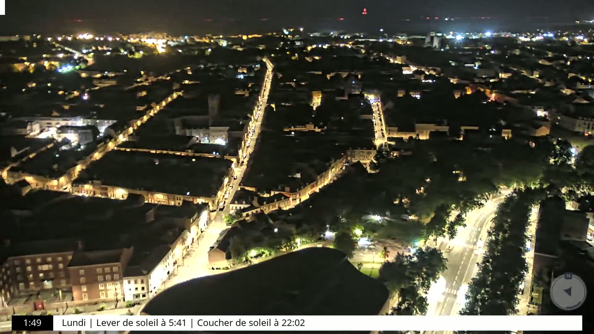 Amiens City Skyline 360 Live Cam- Amiens, Somme, Hauts-de-France, France