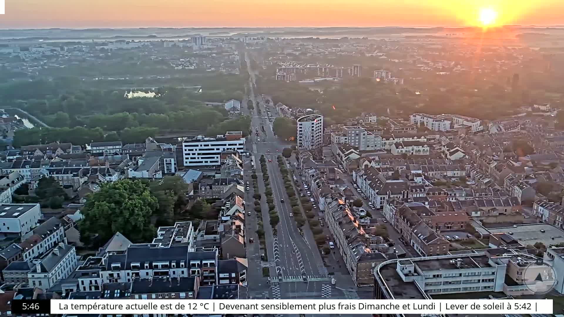 Amiens City Skyline 360 Live Cam- Amiens, Somme, Hauts-de-France, France